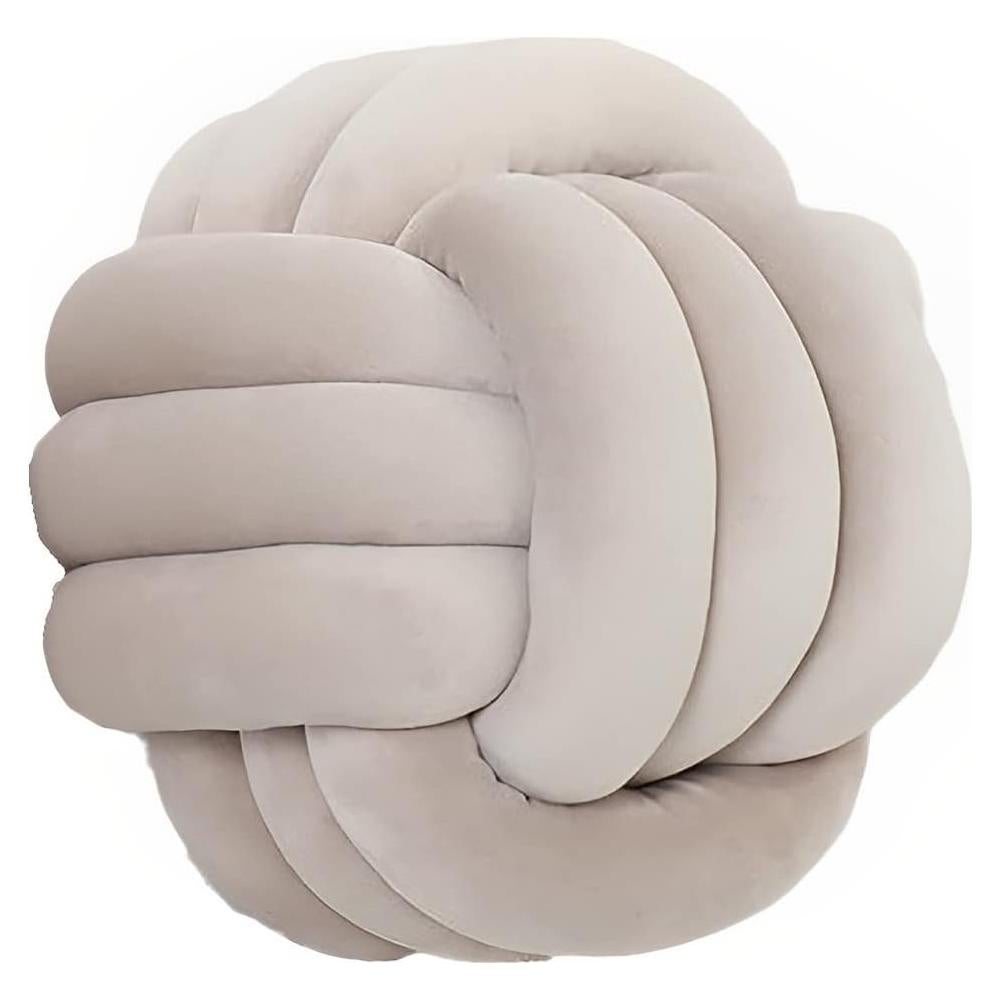 Cojín de Nudos PUXU Gris Claro 22cm Suave y Decorativo