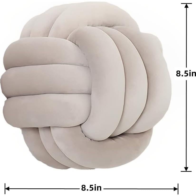 Cojín de Nudos PUXU Gris Claro 22cm Suave y Decorativo