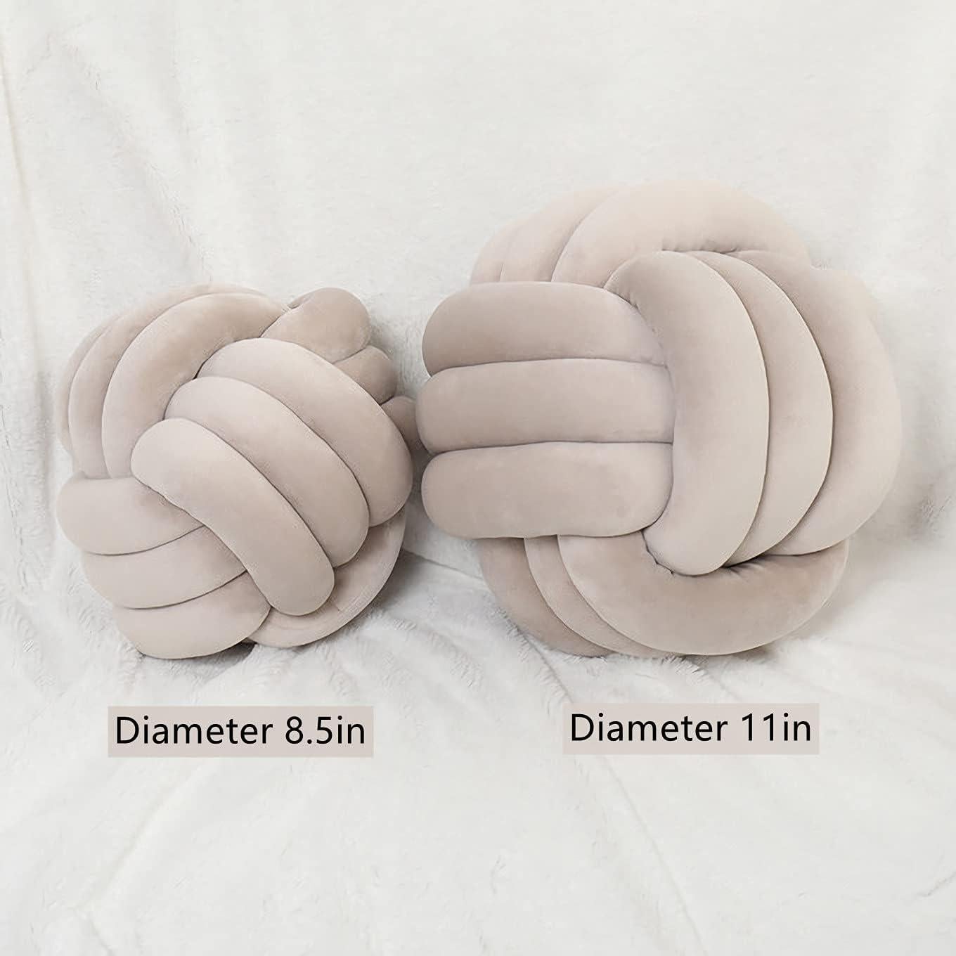 Cojín de Nudos PUXU Gris Claro 22cm Suave y Decorativo