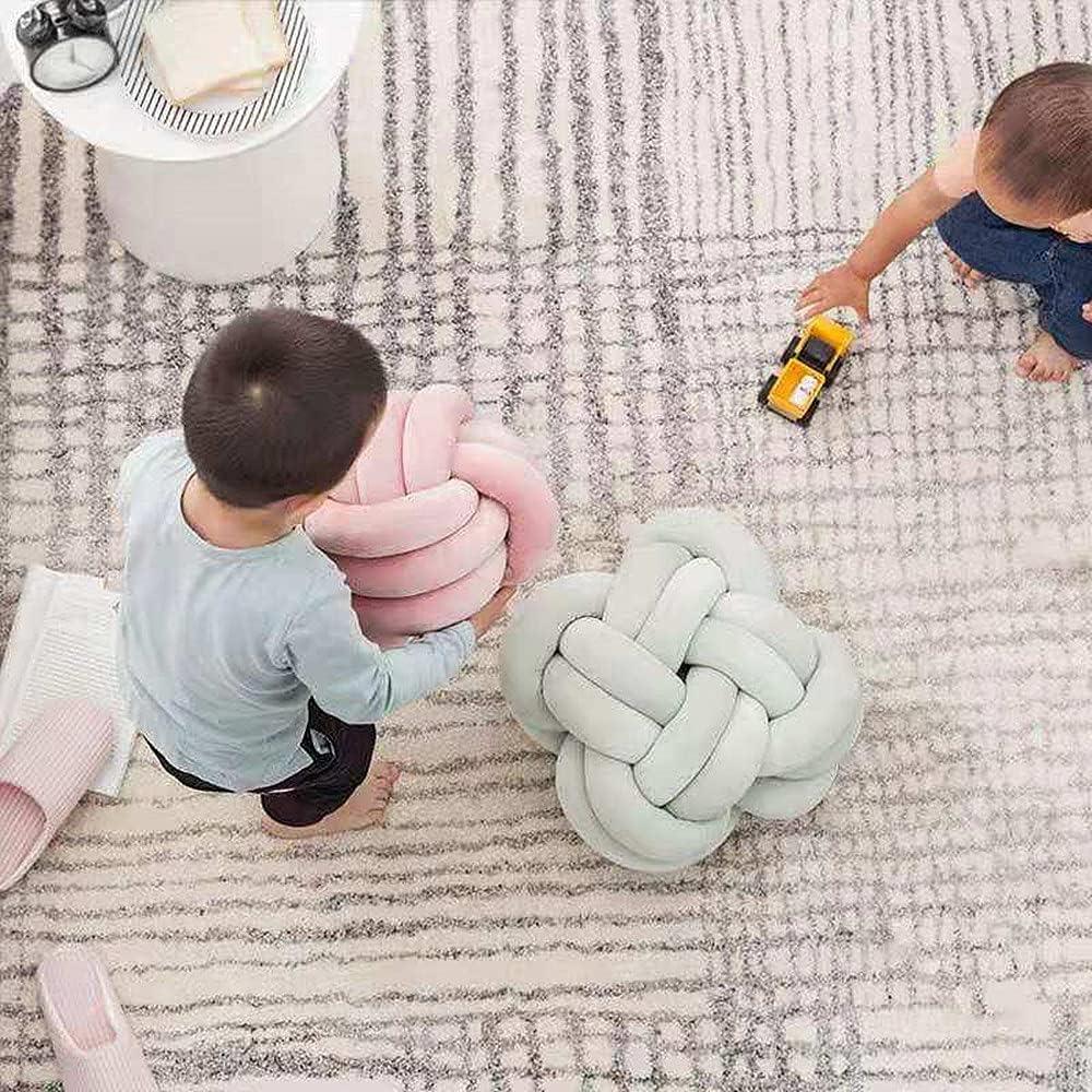 Cojín de Nudos PUXU Gris Claro 22cm Suave y Decorativo