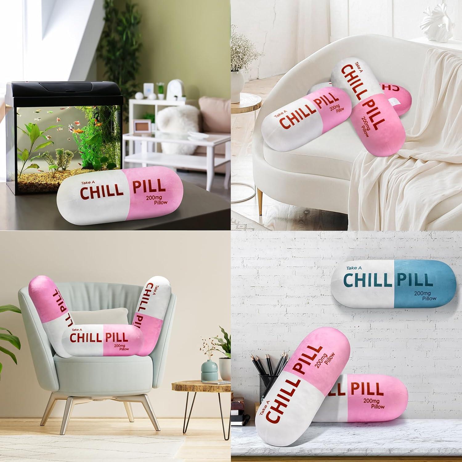 Almohada Decorativa Chill Pill HZ MY Rosa Suave 43x22 cm