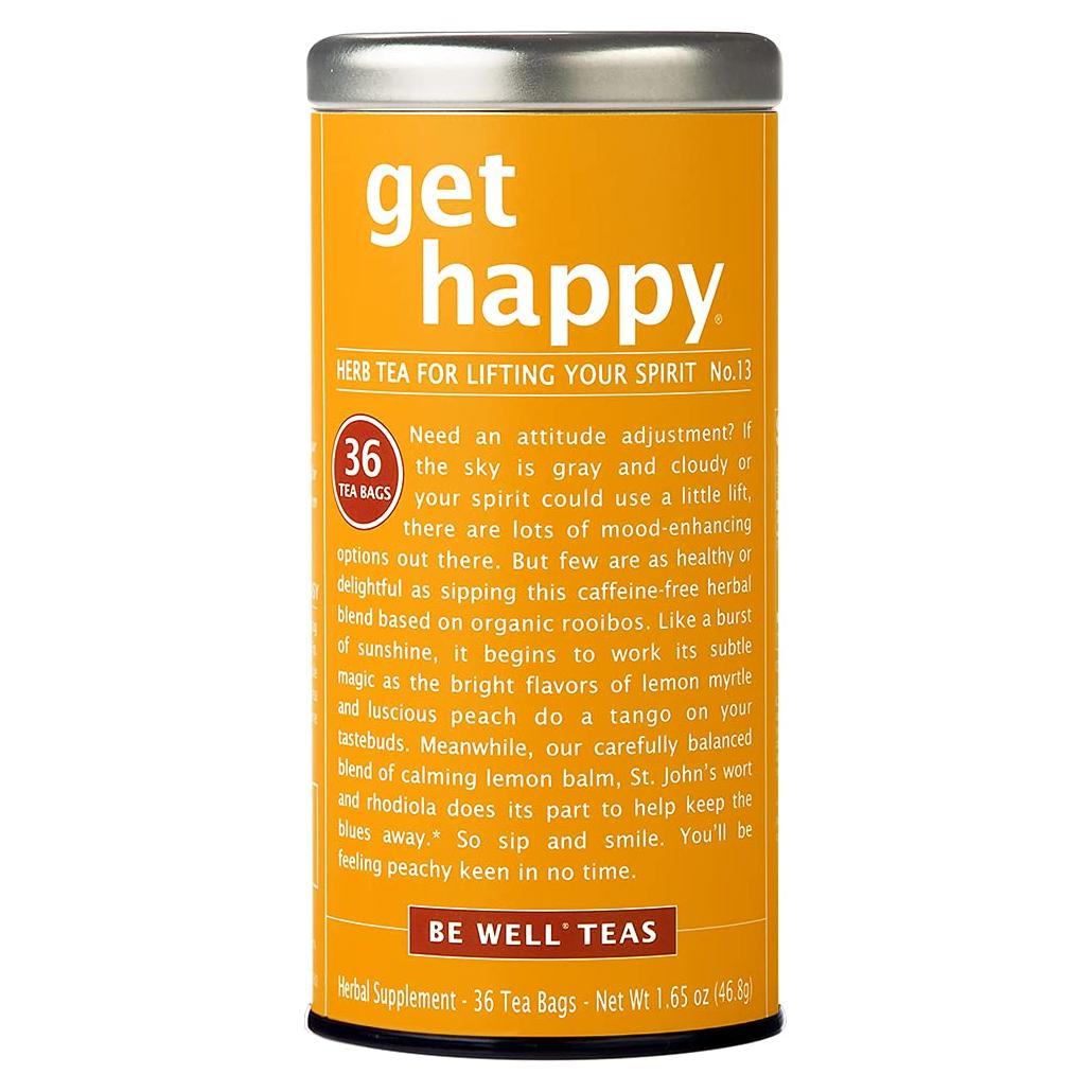 Té de Hierbas Sin Cafeína La República del Té Get Happy 36 Bolsitas