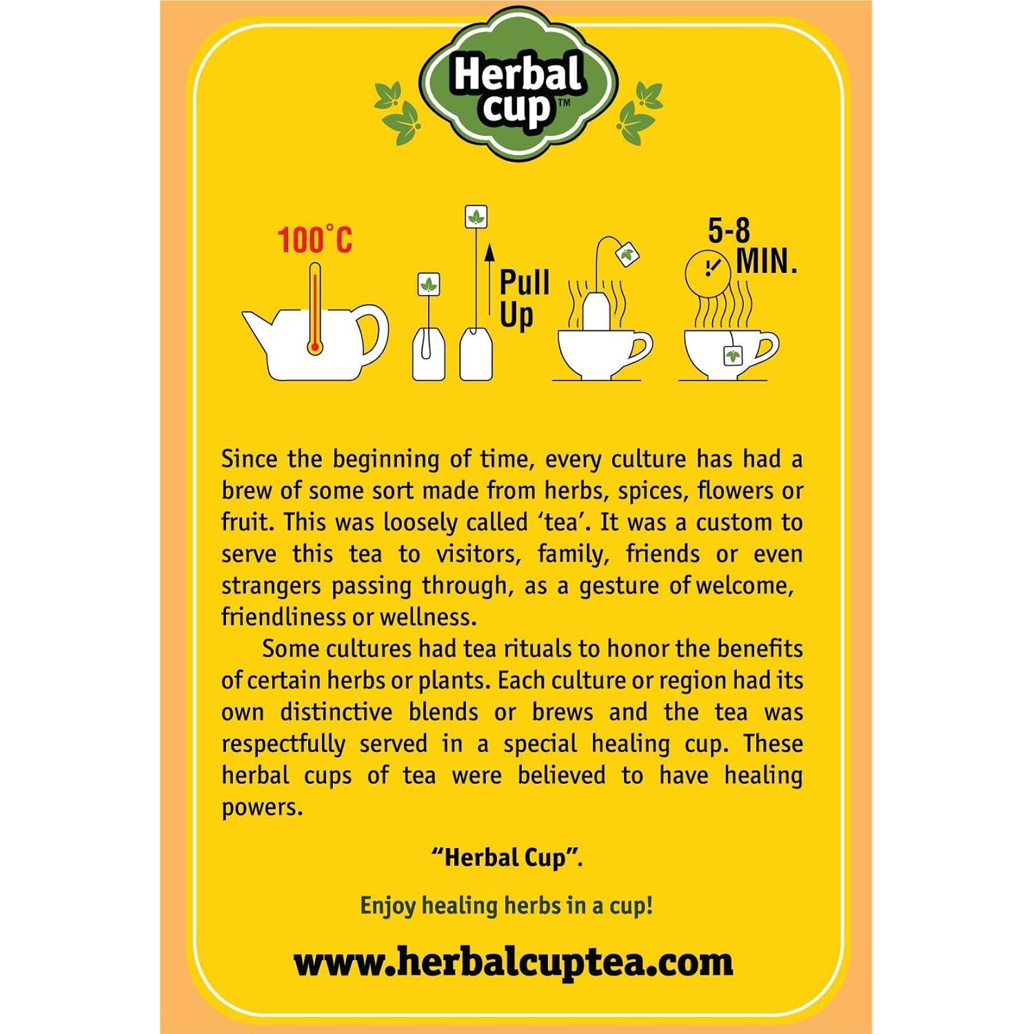 Té Herbal Cup Maca y Ashwagandha Orgánico Sin Cafeína 16 Bolsitas