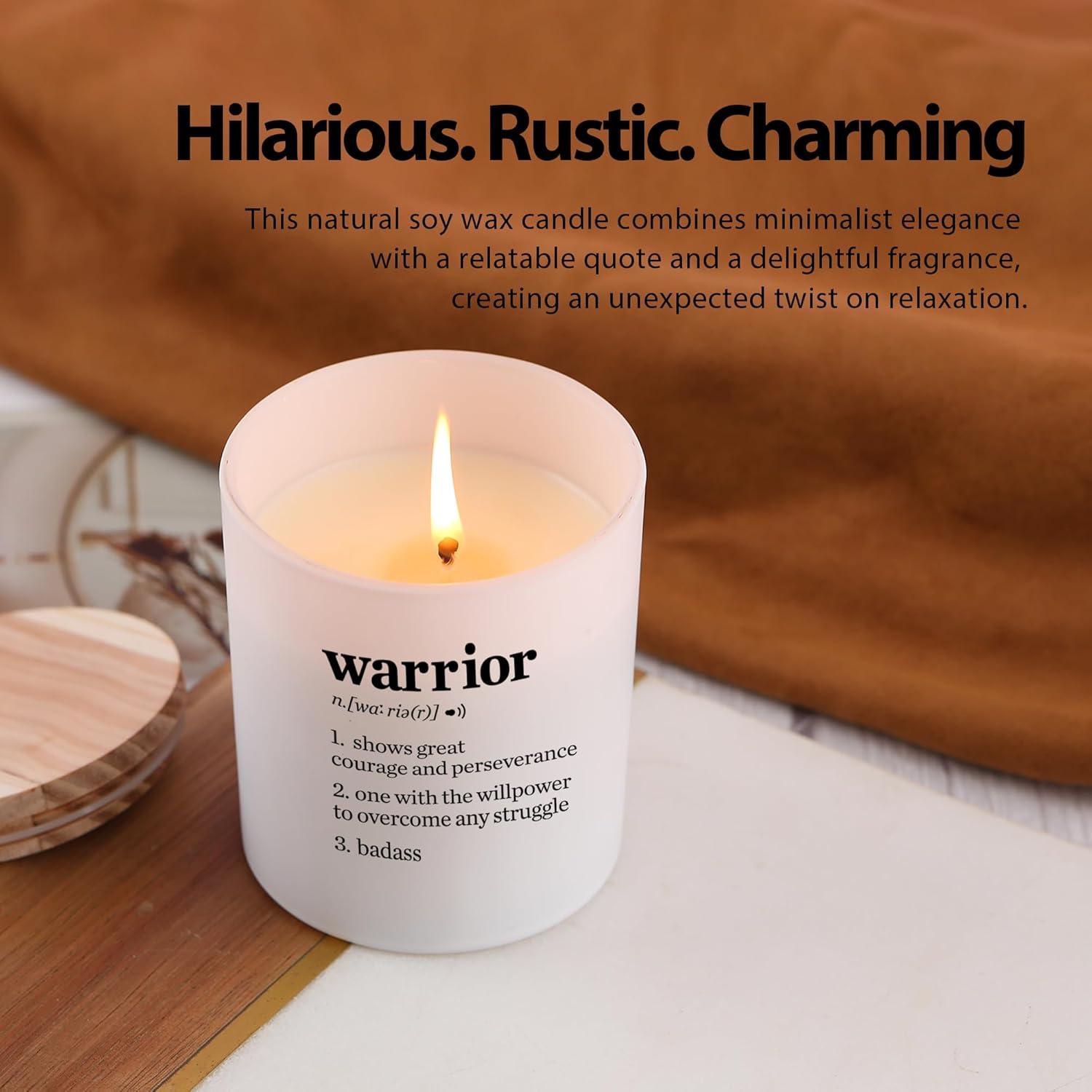 Vela Aromática Motivacional Guerrero Lavanda 269 g - Xuzhou Darui