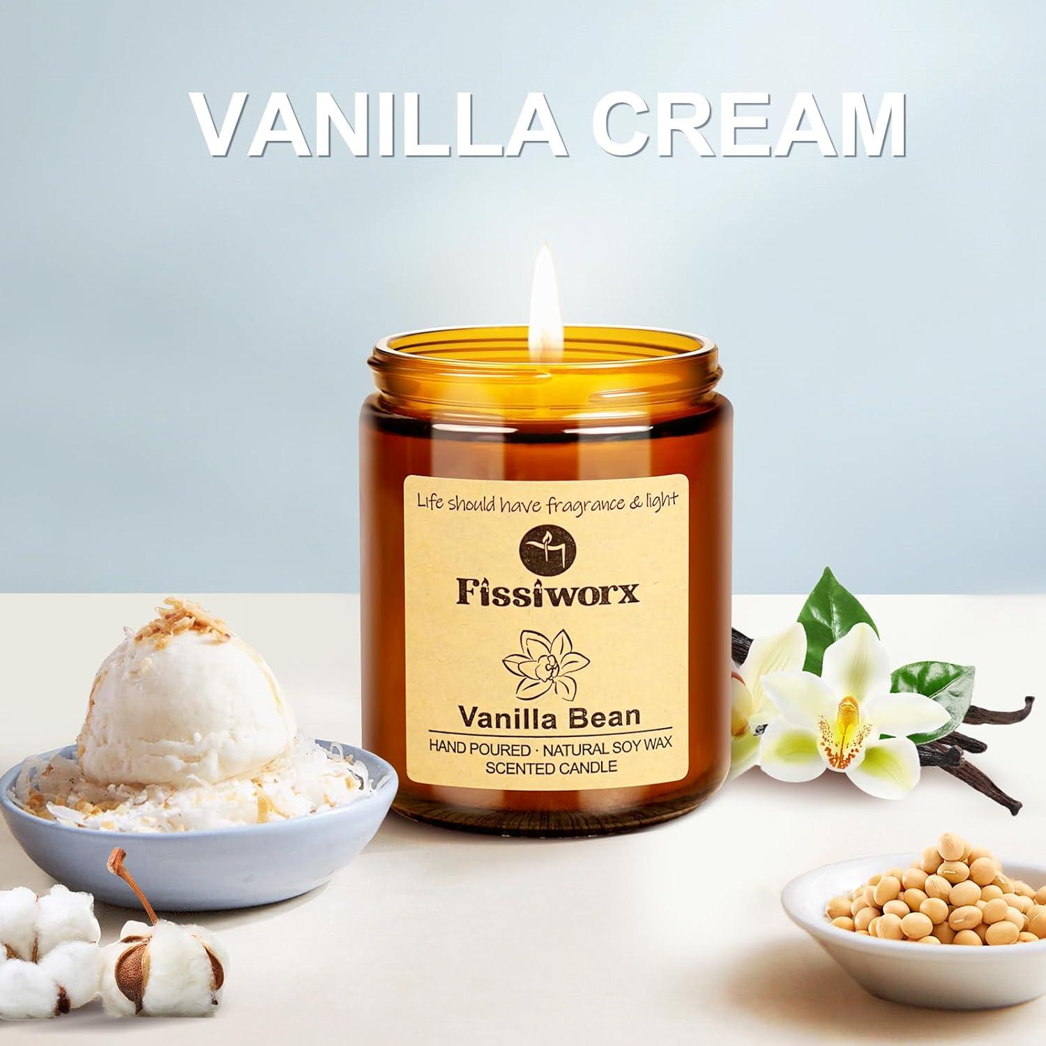 Juego de Velas Aromáticas de Vainilla Fissiworx 425g 2 Pack