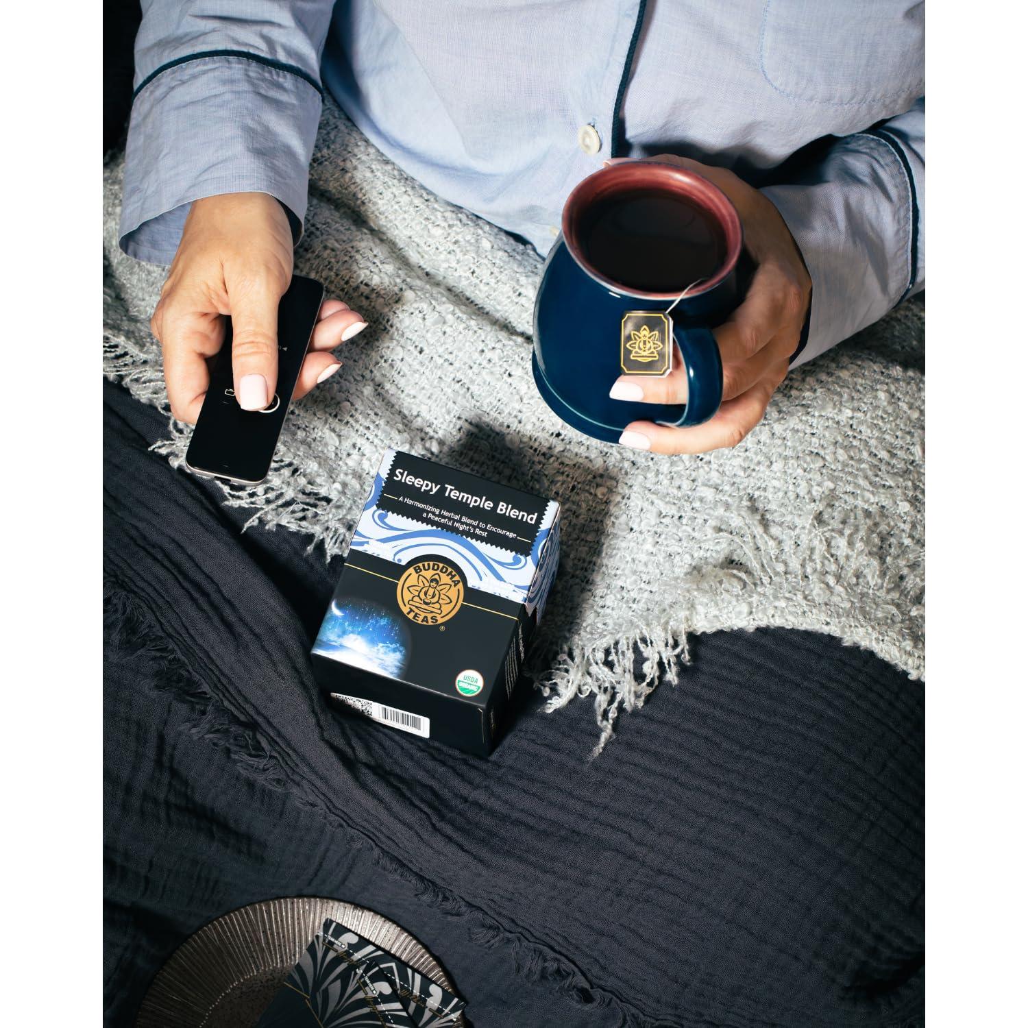 Té Herbal Orgánico Buddha Teas Mezcla Templada para Dormir 18 Bolsitas