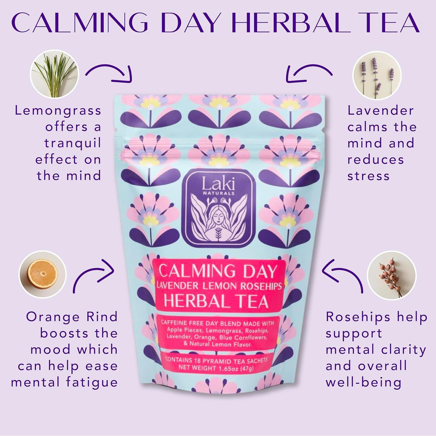 Té de Hierbas Calmante Laki Naturals 46.9 g - 18 Bolsitas