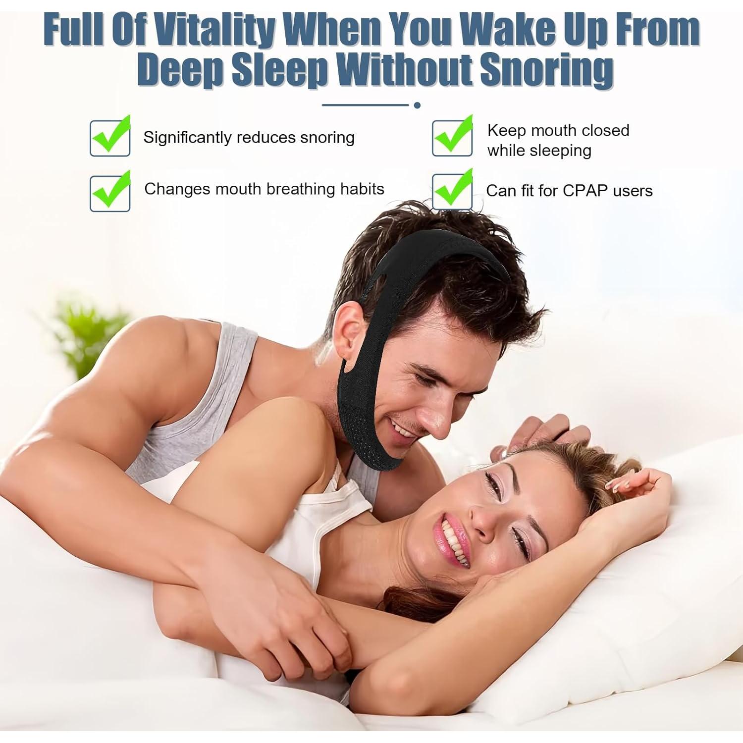 Correa para Barbilla Anti Ronquidos LUNIA - Ajustable y Transpirable