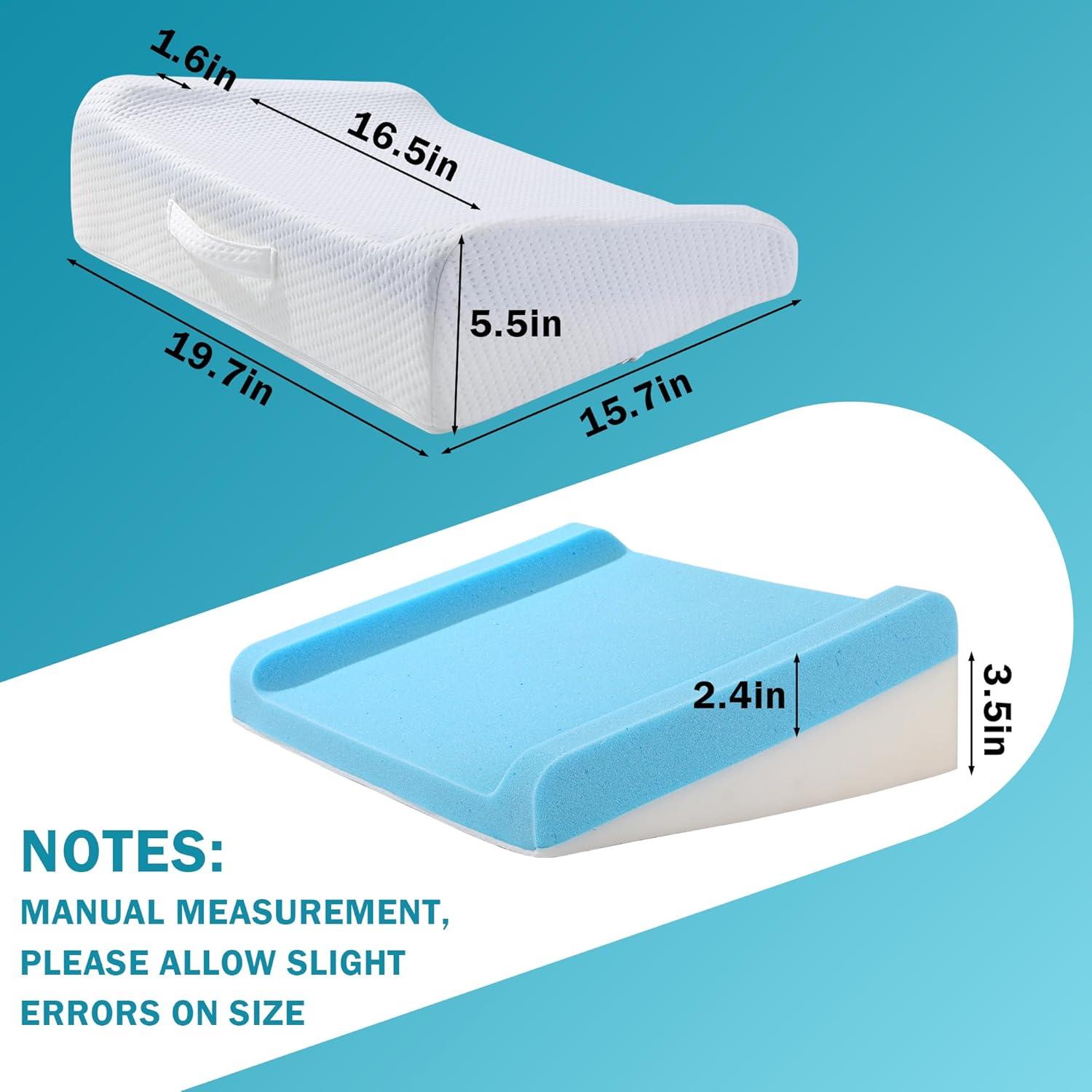 Almohada en Cuña MABOZOO Espuma Viscoelástica para Dolor de Hombro