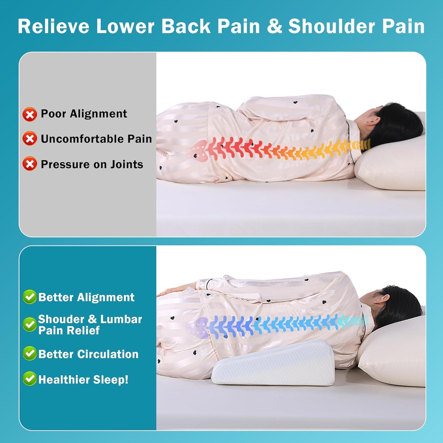 Almohada en Cuña MABOZOO Espuma Viscoelástica para Dolor de Hombro