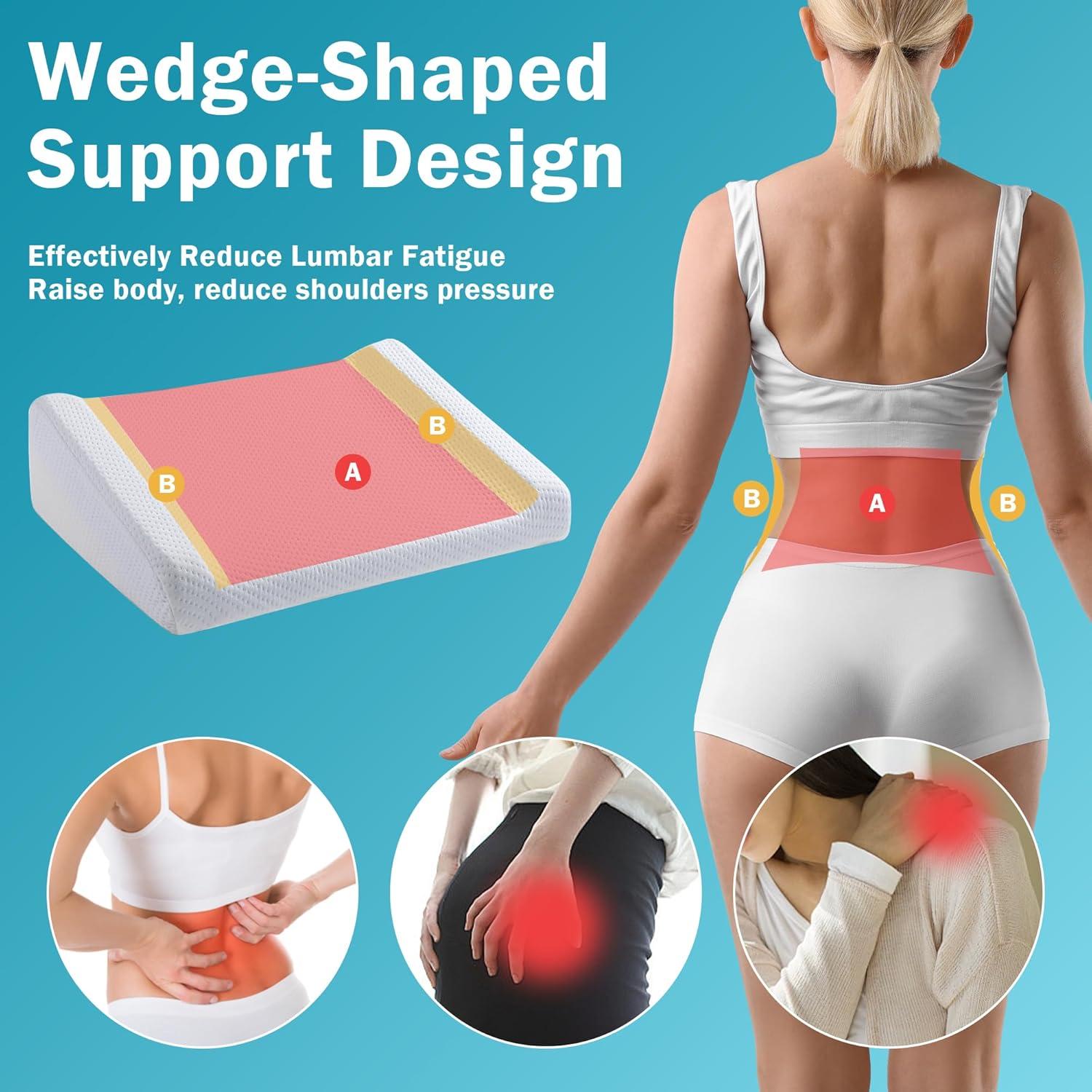 Almohada en Cuña MABOZOO Espuma Viscoelástica para Dolor de Hombro