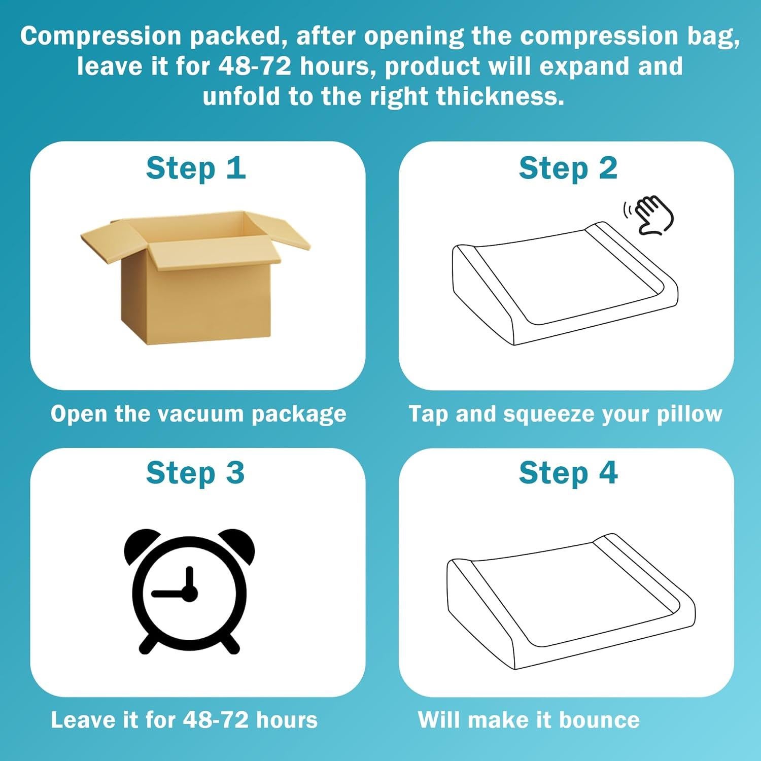 Almohada en Cuña MABOZOO Espuma Viscoelástica para Dolor de Hombro