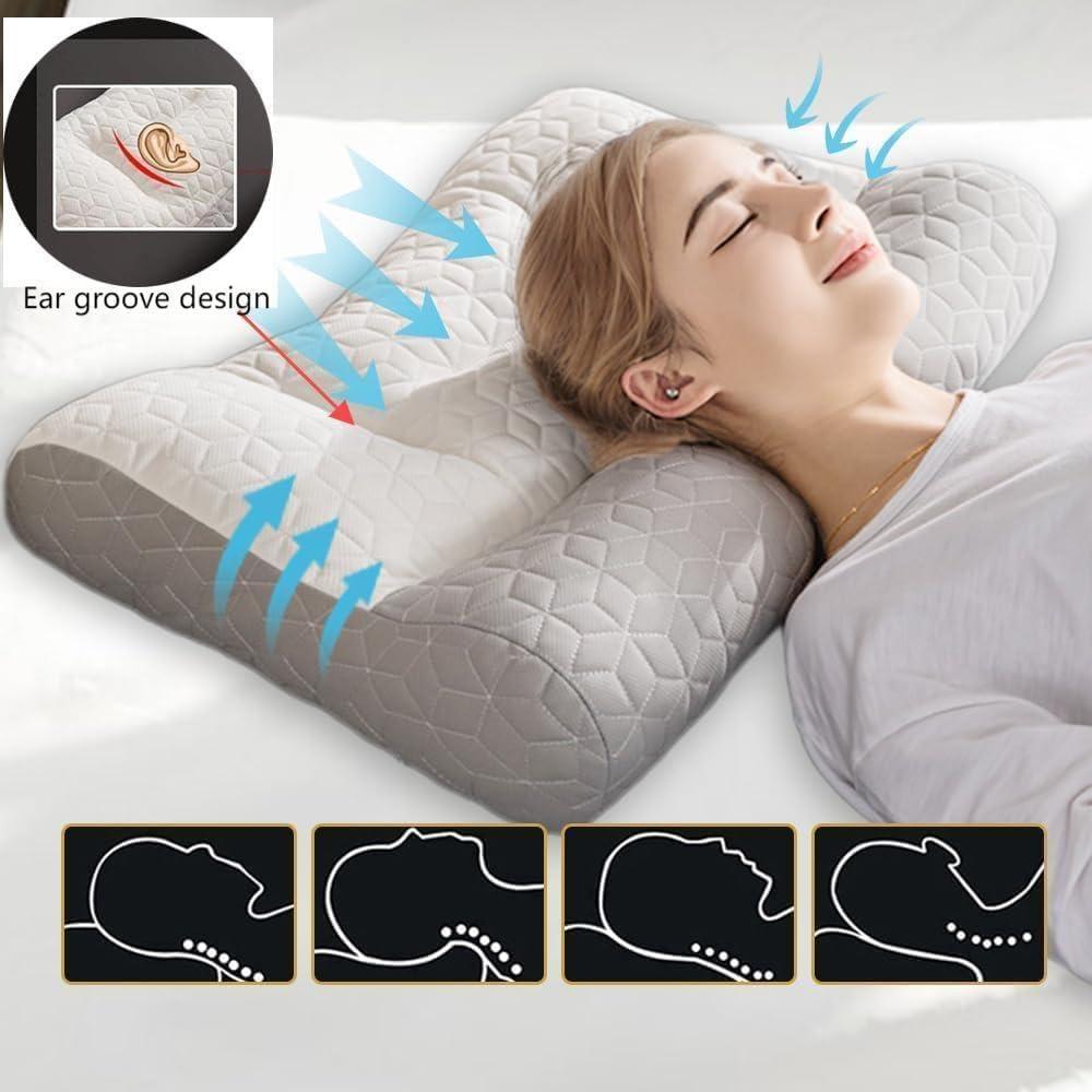 Almohada Cervical Ergonómica Leusca de Espuma de Memoria 81x40cm