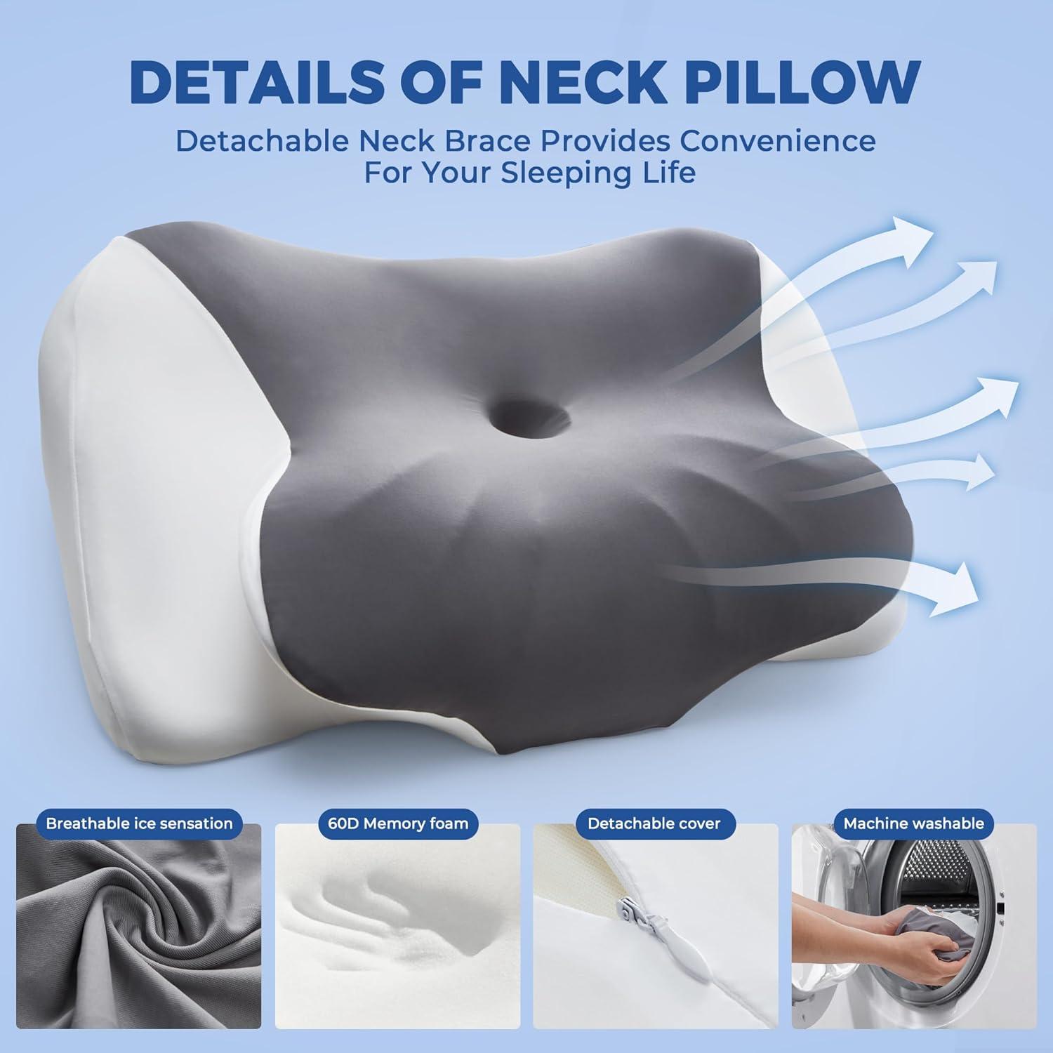 Almohada Cervical Ergonómica Dormirpilow MFP84009 61x38 cm