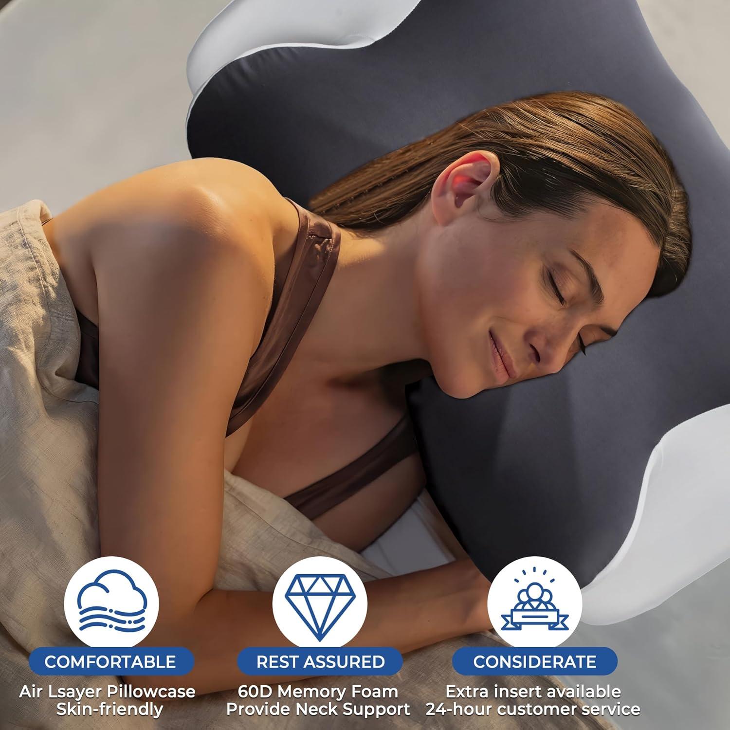 Almohada Cervical Ergonómica Dormirpilow MFP84009 61x38 cm