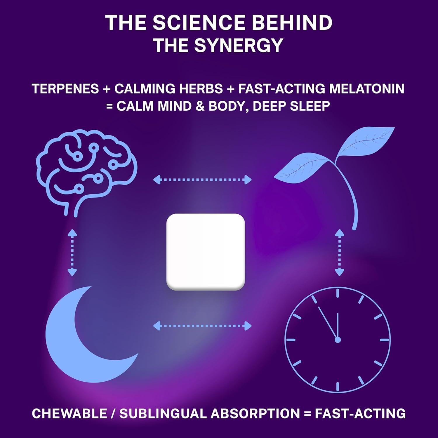 Tabletas Masticables para Dormir True Life - Raíz de Valeriana, Ashwagandha, Melatonina - 30ct