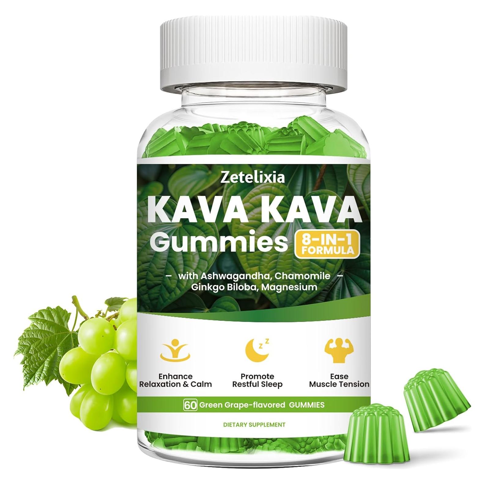 Gomitas de Kava Kava Zetelixia 60 Unidades Sin Azúcar Veganas