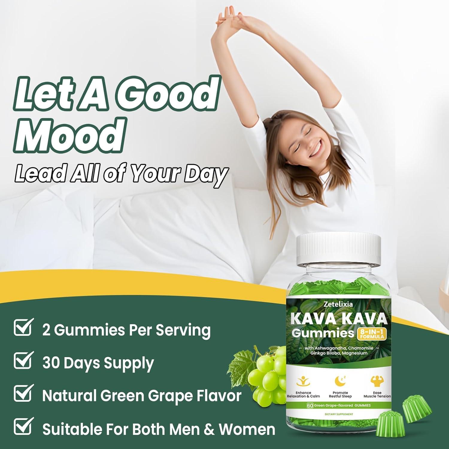 Gomitas de Kava Kava Zetelixia 60 Unidades Sin Azúcar Veganas