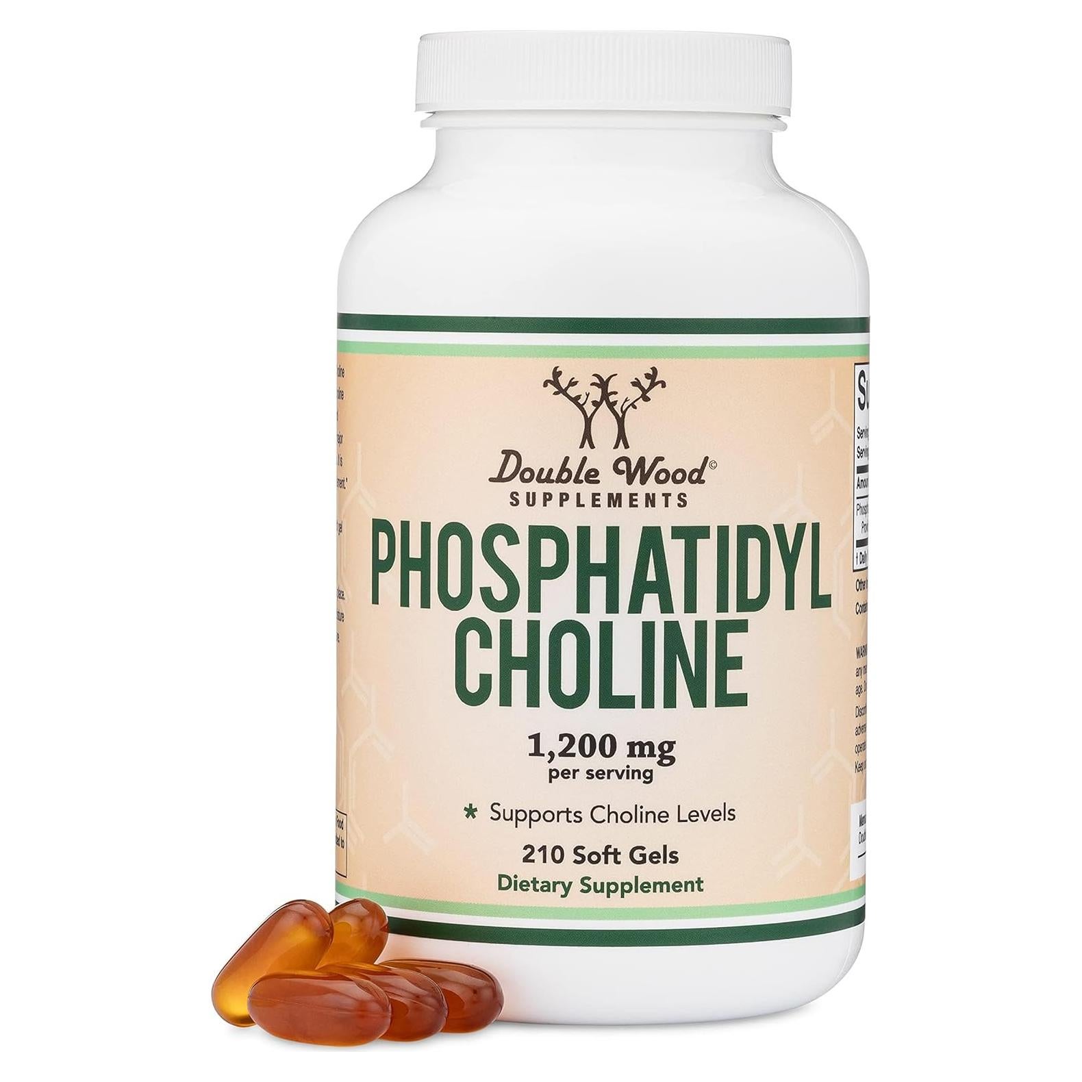 Fosfatidilcolina 1200mg 210 Gelatinas Blandas Double Wood