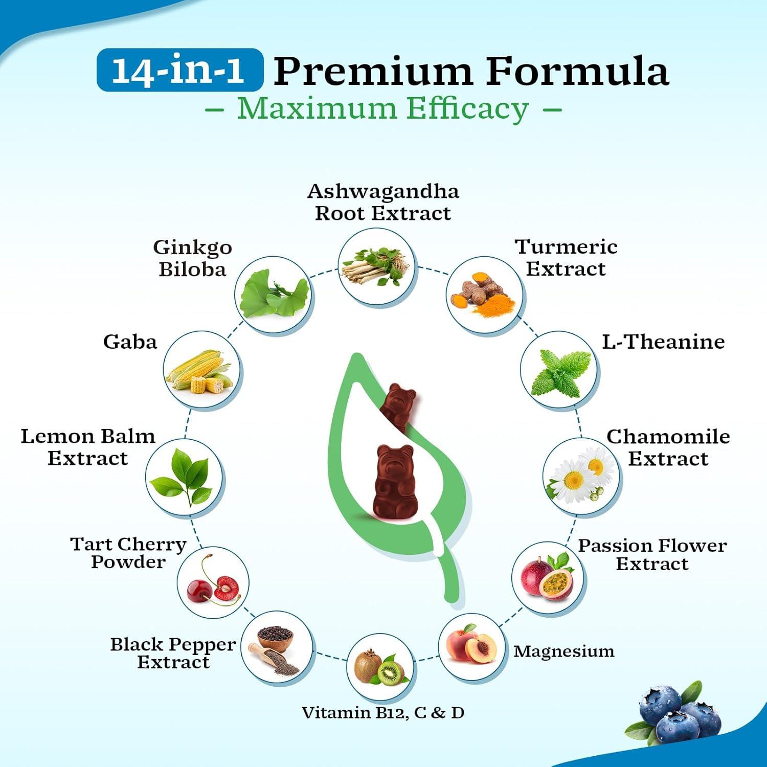 Gomitas de Ashwagandha Vazatisi 60ct Veganas Sin OGM Gluten