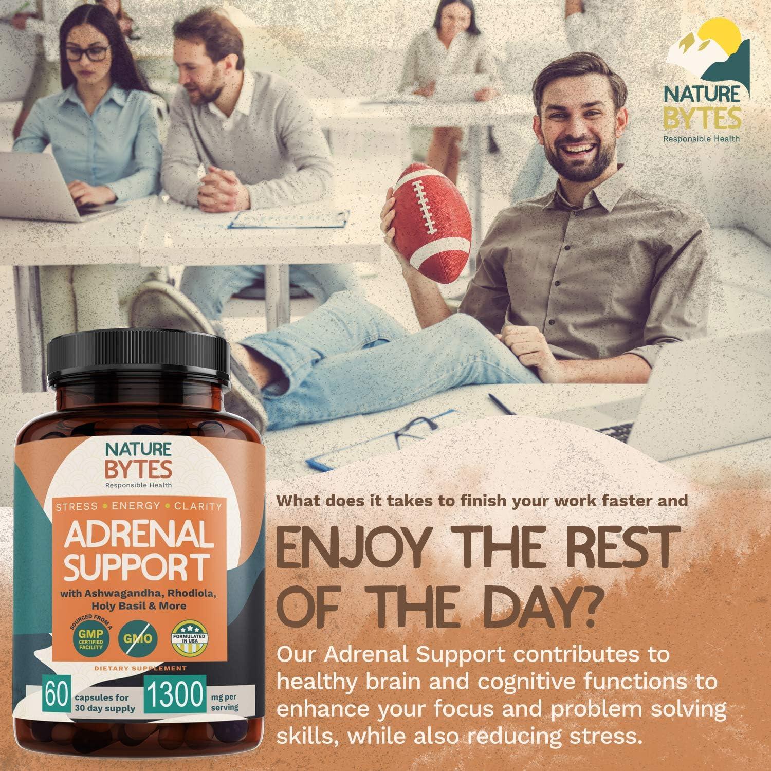 Suplemento Apoyo Adrenal Nature Bytes 91g - Ashwagandha y Vitaminas B