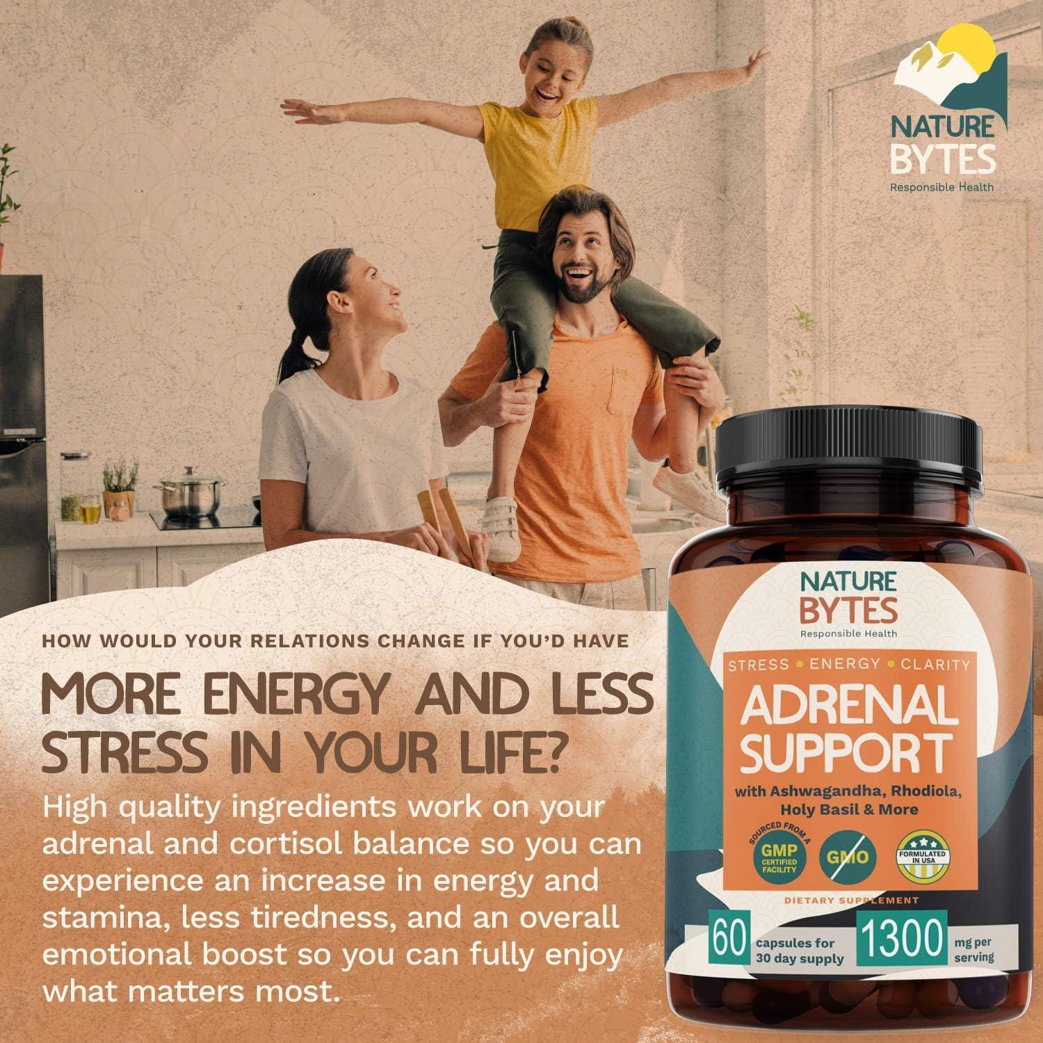 Suplemento Apoyo Adrenal Nature Bytes 91g - Ashwagandha y Vitaminas B