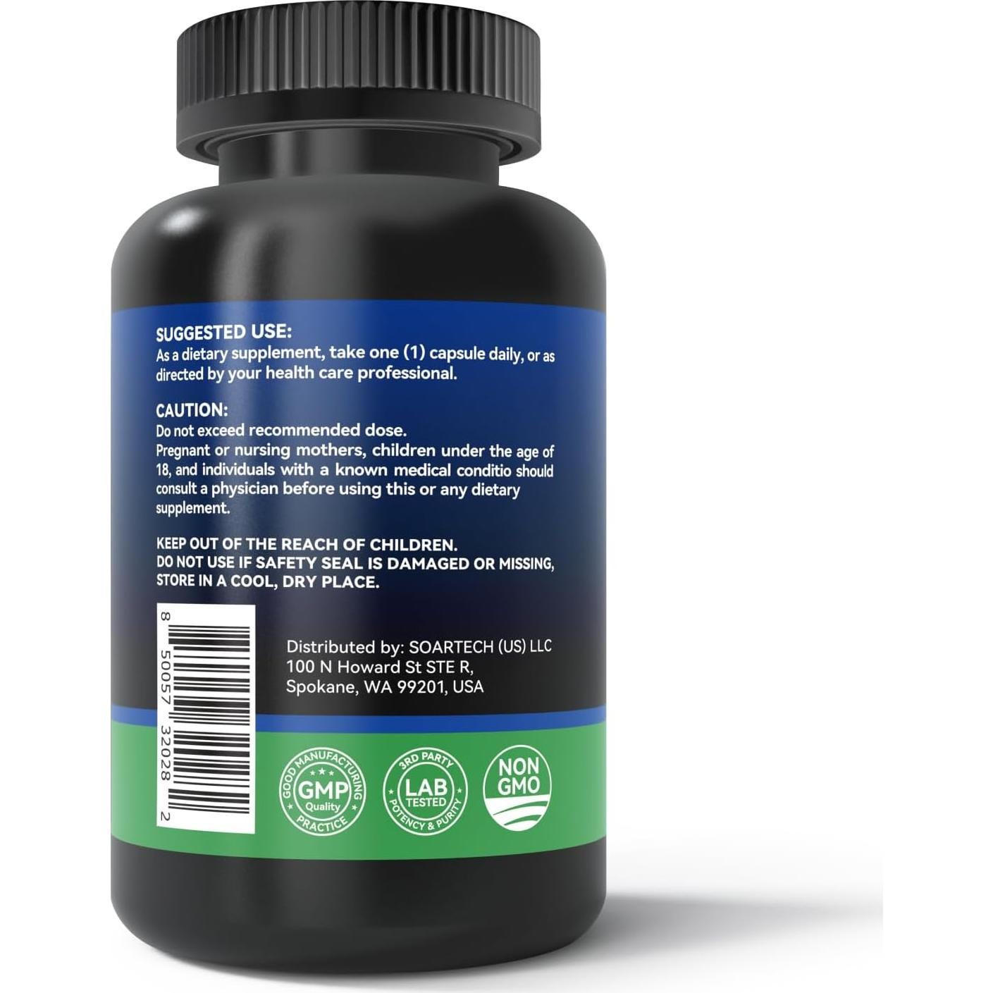 Suplemento L-Teanina 200mg + Magnesio + 5-HTP + Melatonina - 60 Cápsulas