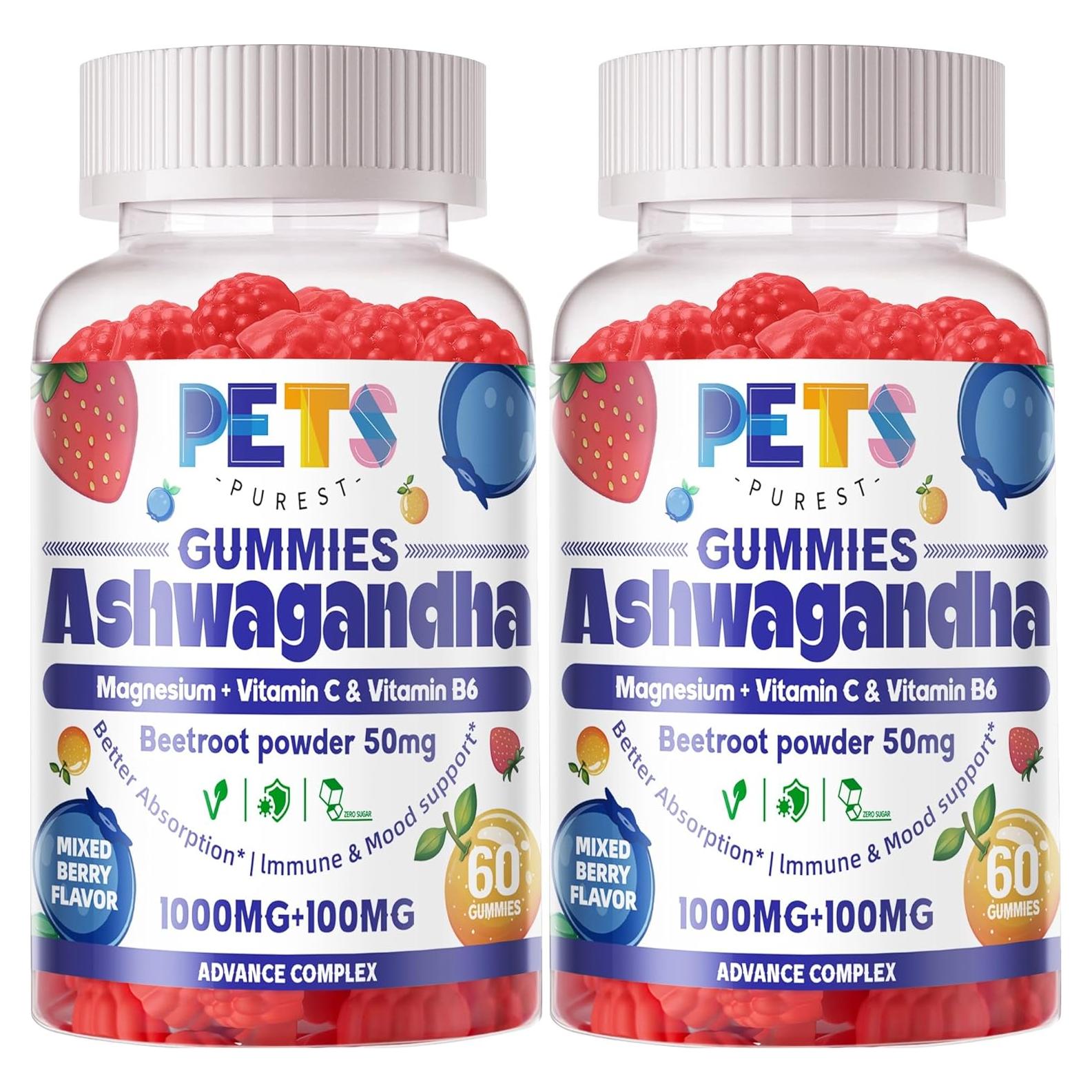 Gomitas de Ashwagandha y Vitamina D3 Pets Purest 120g