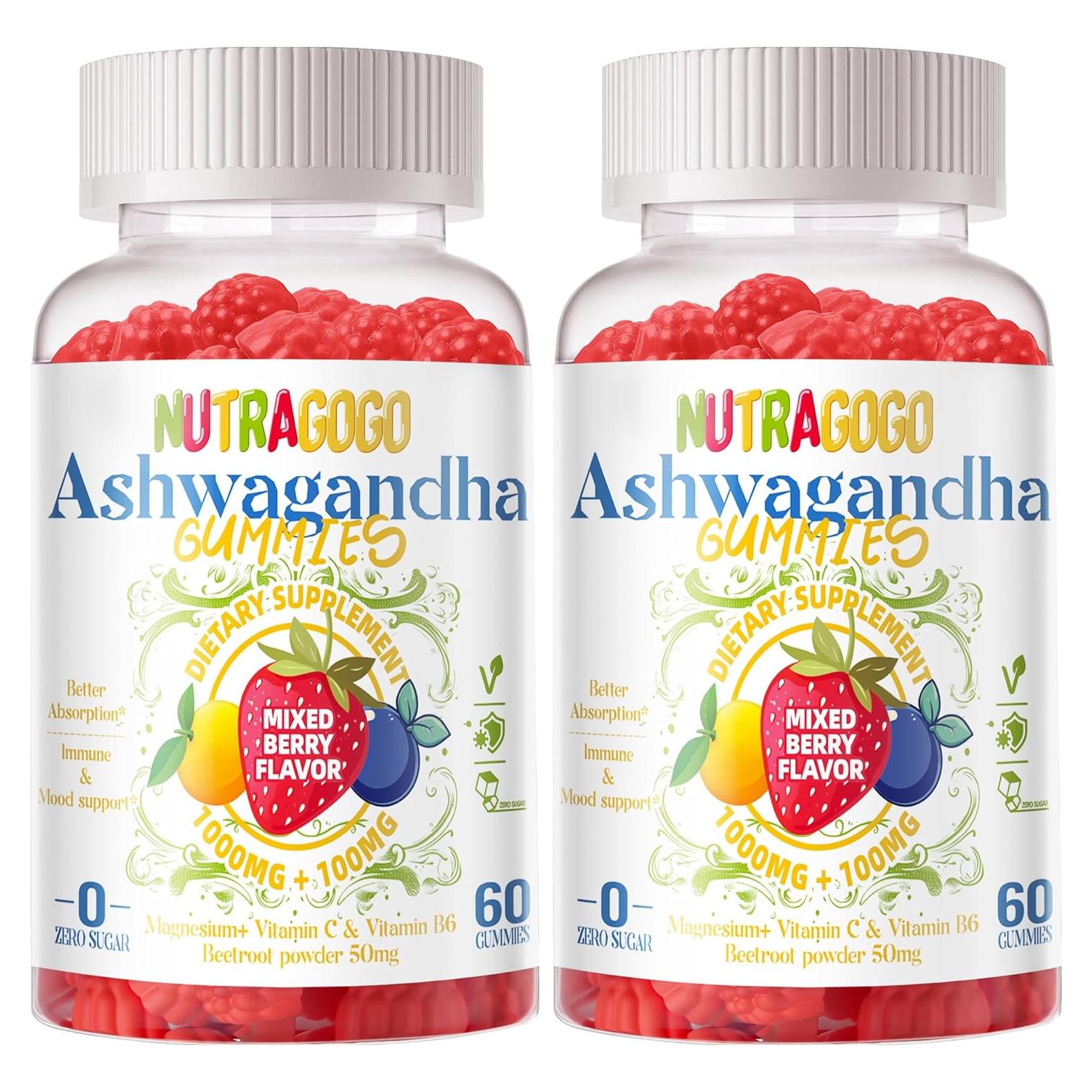Gomitas de Ashwagandha y Vitamina D3 NUTRAGOGO 120 Unidades