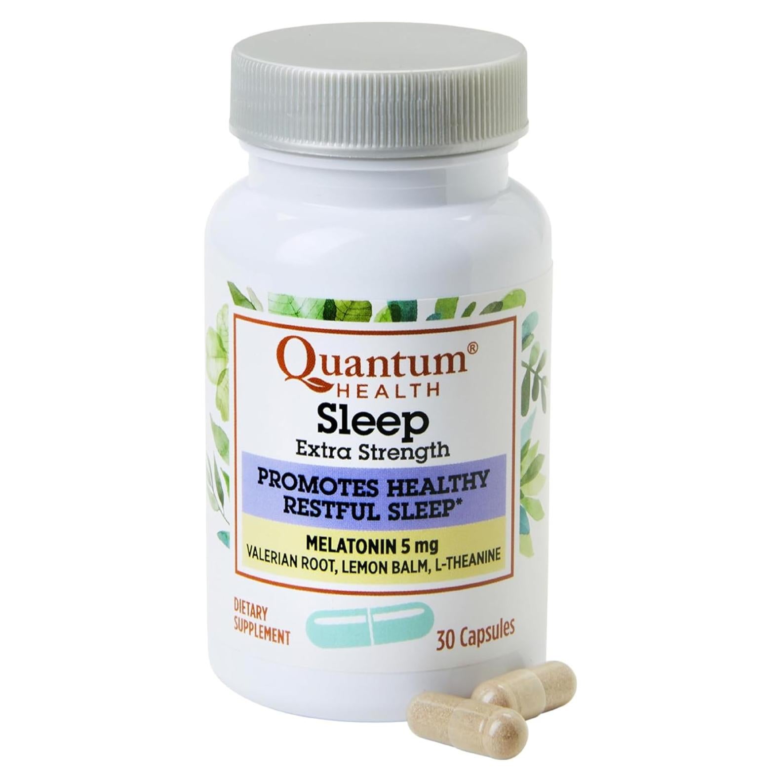 Suplemento de Sueño Quantum Health 5mg Melatonina 30 Cápsulas