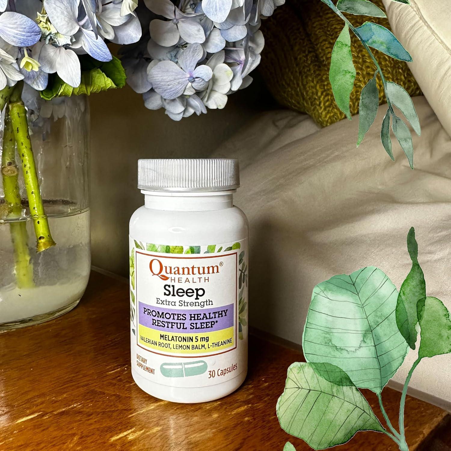 Suplemento de Sueño Quantum Health 5mg Melatonina 30 Cápsulas