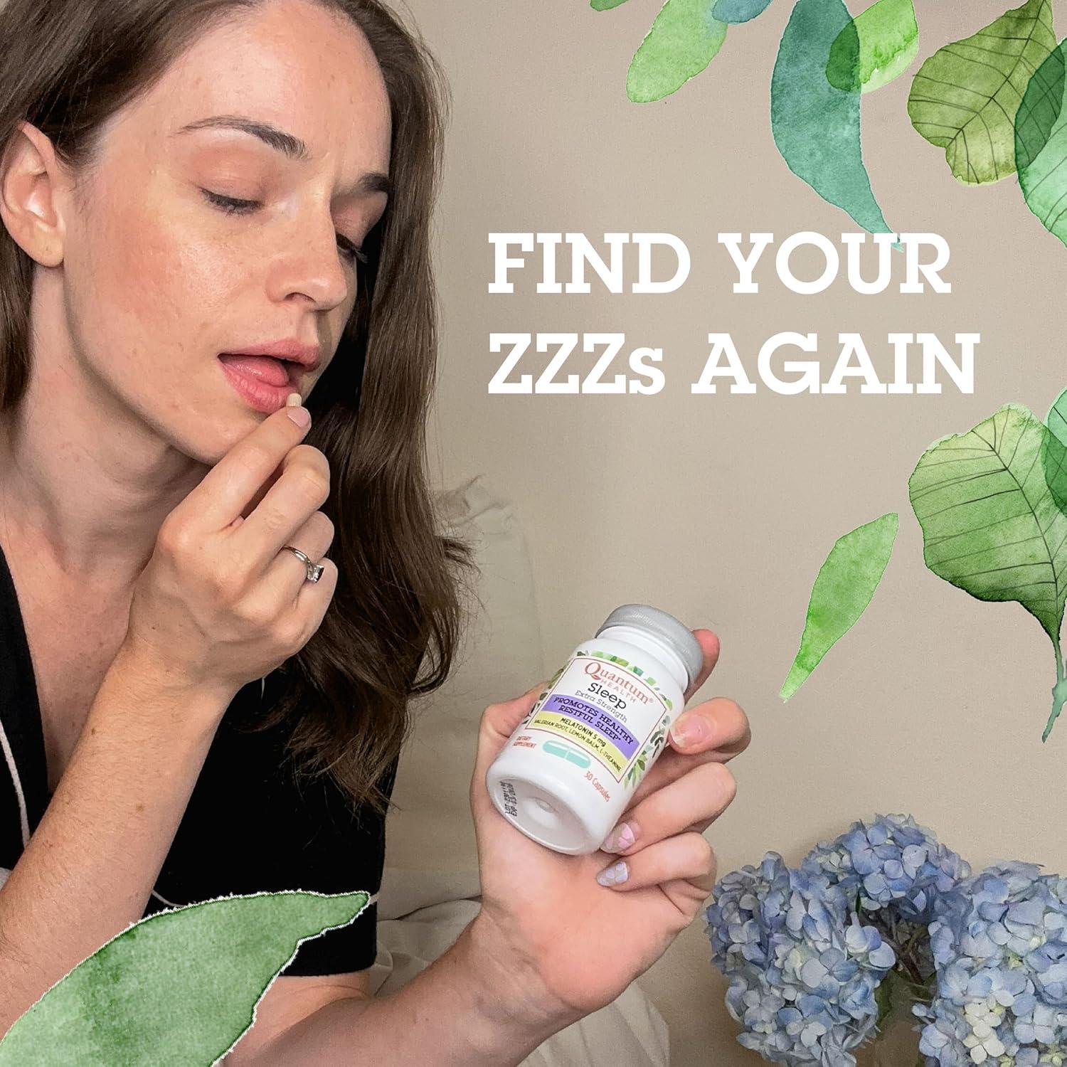 Suplemento de Sueño Quantum Health 5mg Melatonina 30 Cápsulas