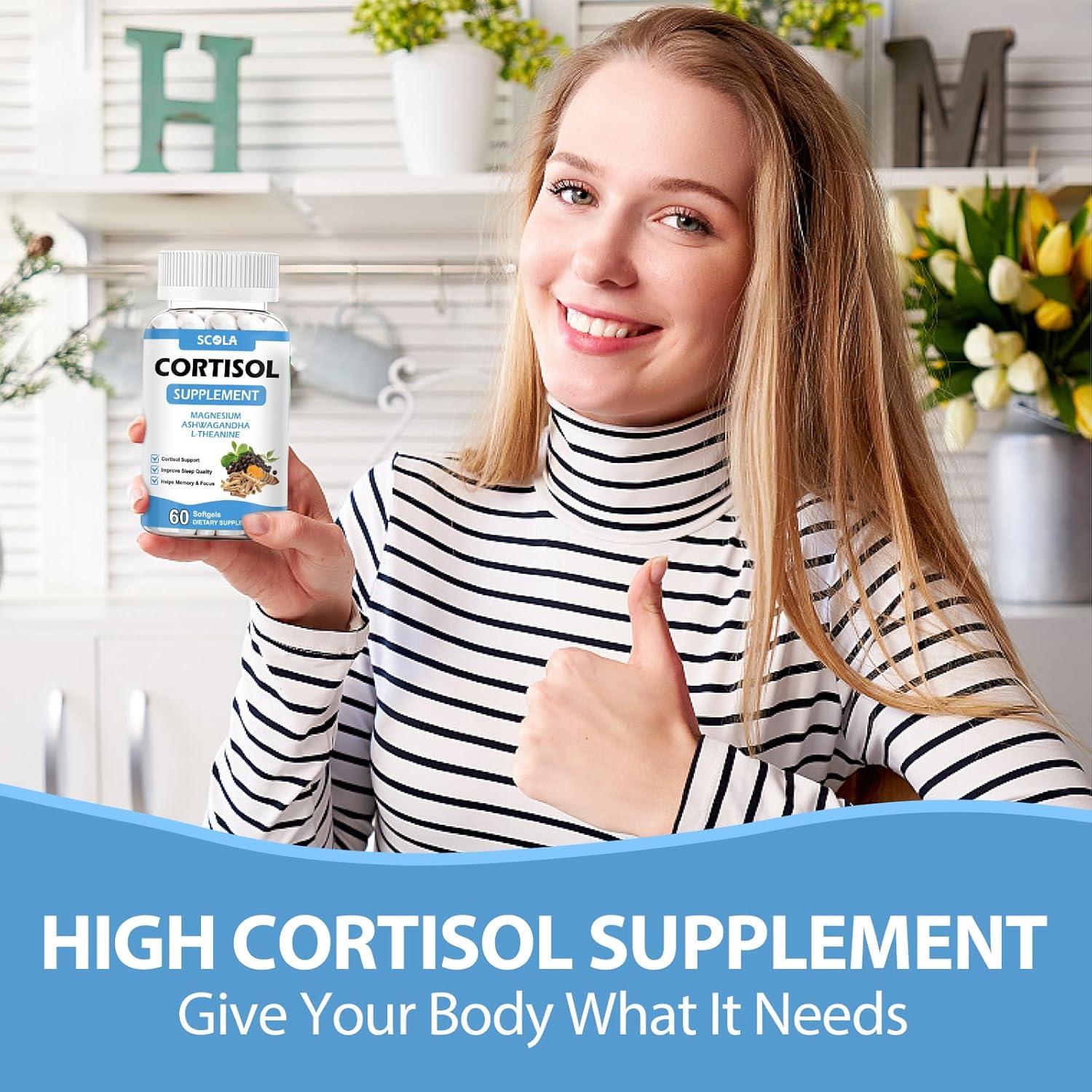 Suplemento de Cortisol SCOLA 60 Gelatinas con Magnesio y Ashwagandha