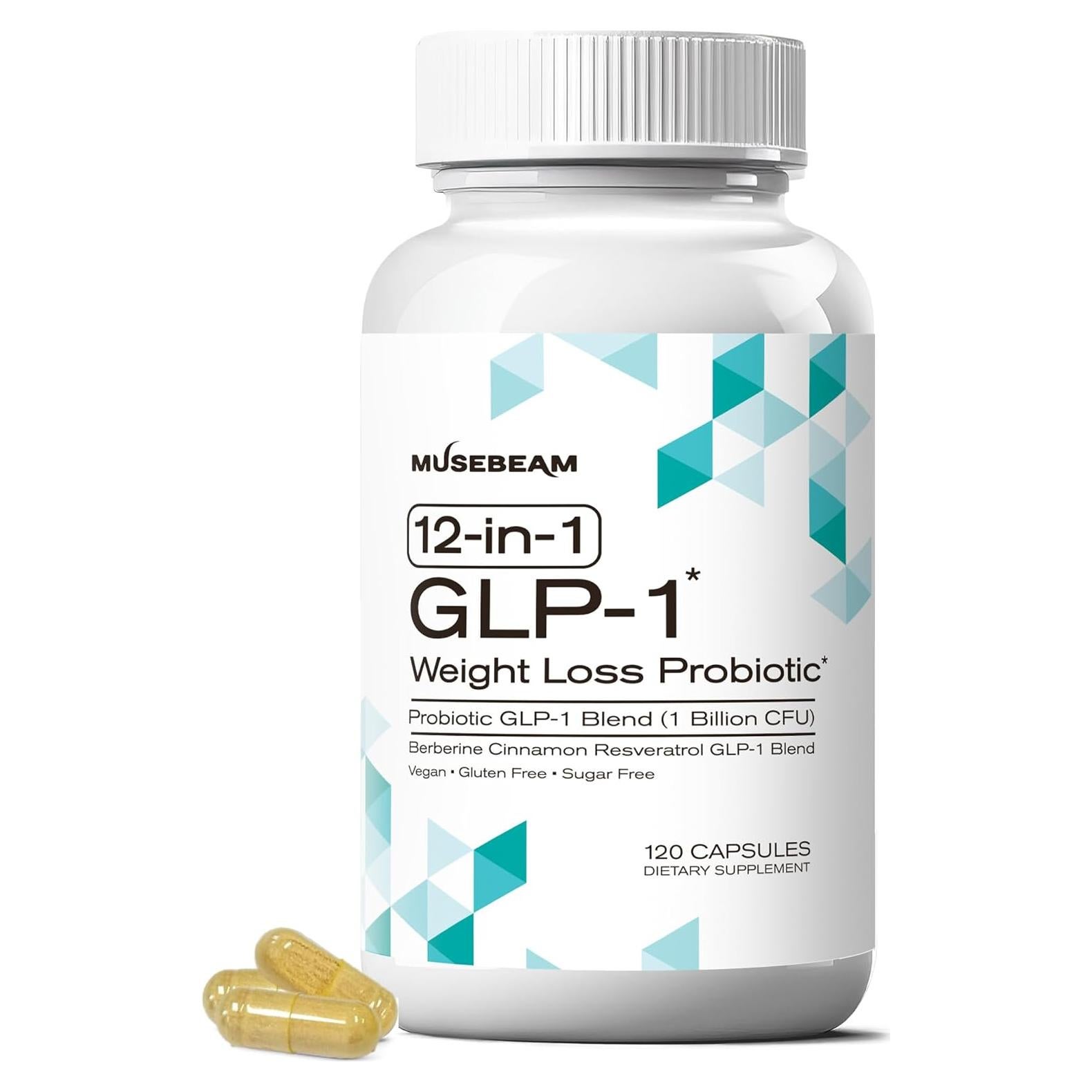 Suplemento Probiotico GLP-1 MuseBeam 120 Cápsulas Pérdida de Peso