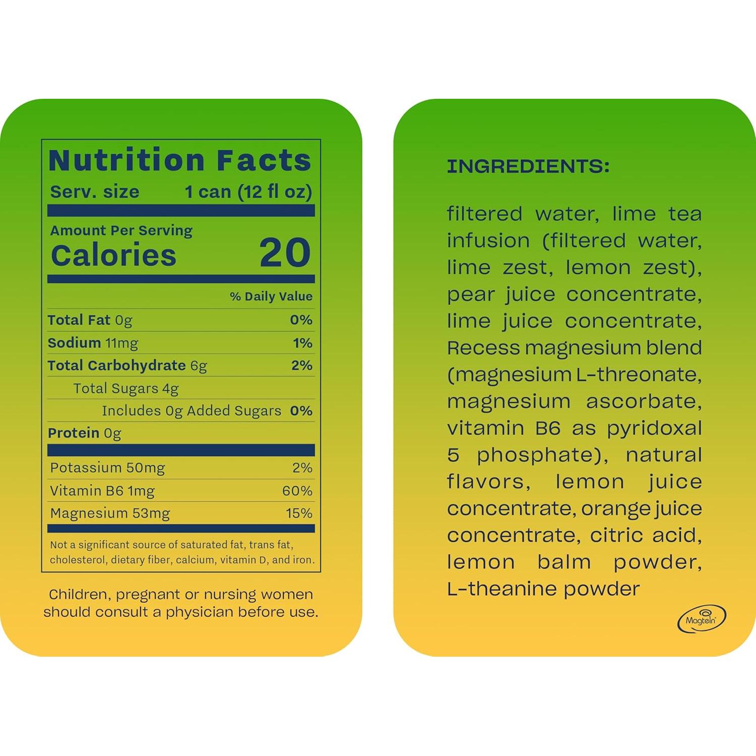 Bebida de Relajación Recess Mood Cítrico de Lima - 12 Unidades