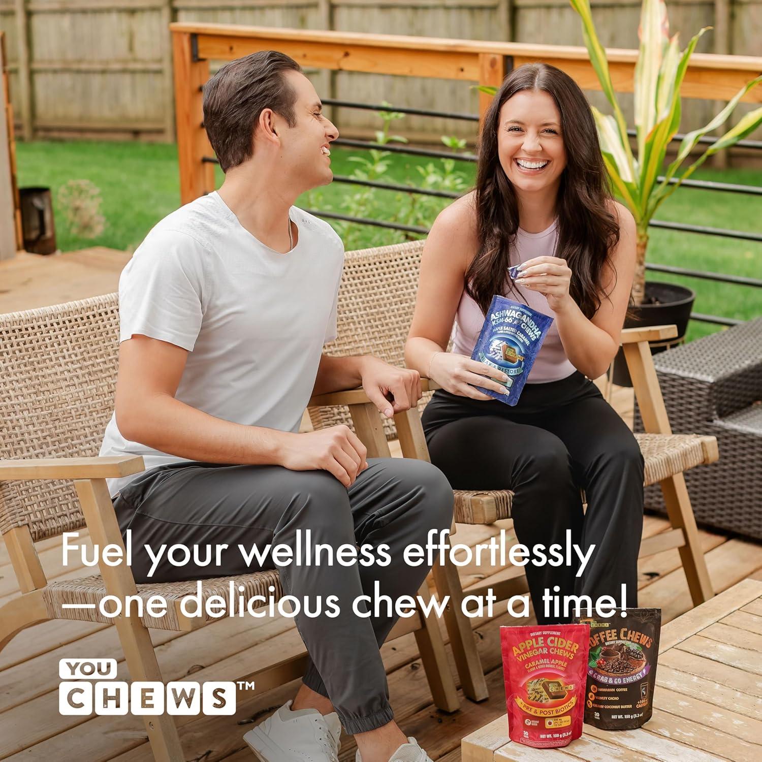 Caramelos de Ashwagandha KSM-66 YouChews 30 Unidades Sabor Caramelo