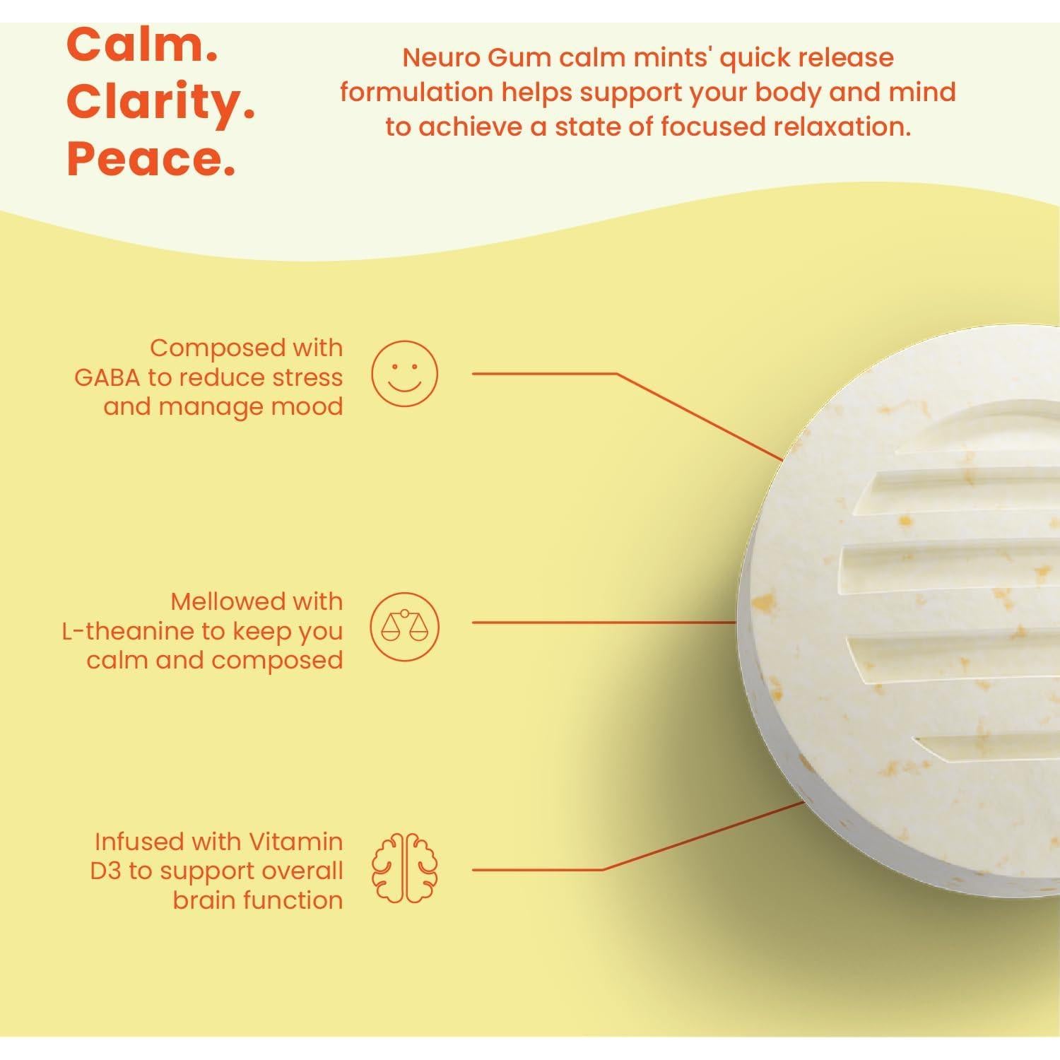 Caramelos Calmantes NeuroGum Limón Miel 90 Piezas GABA L-Teanina