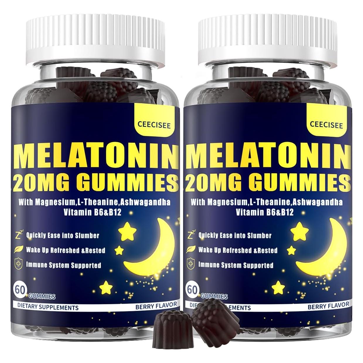 Gomitas de Melatonina 20mg Sin Azúcar Ceecisee 120 Unidades