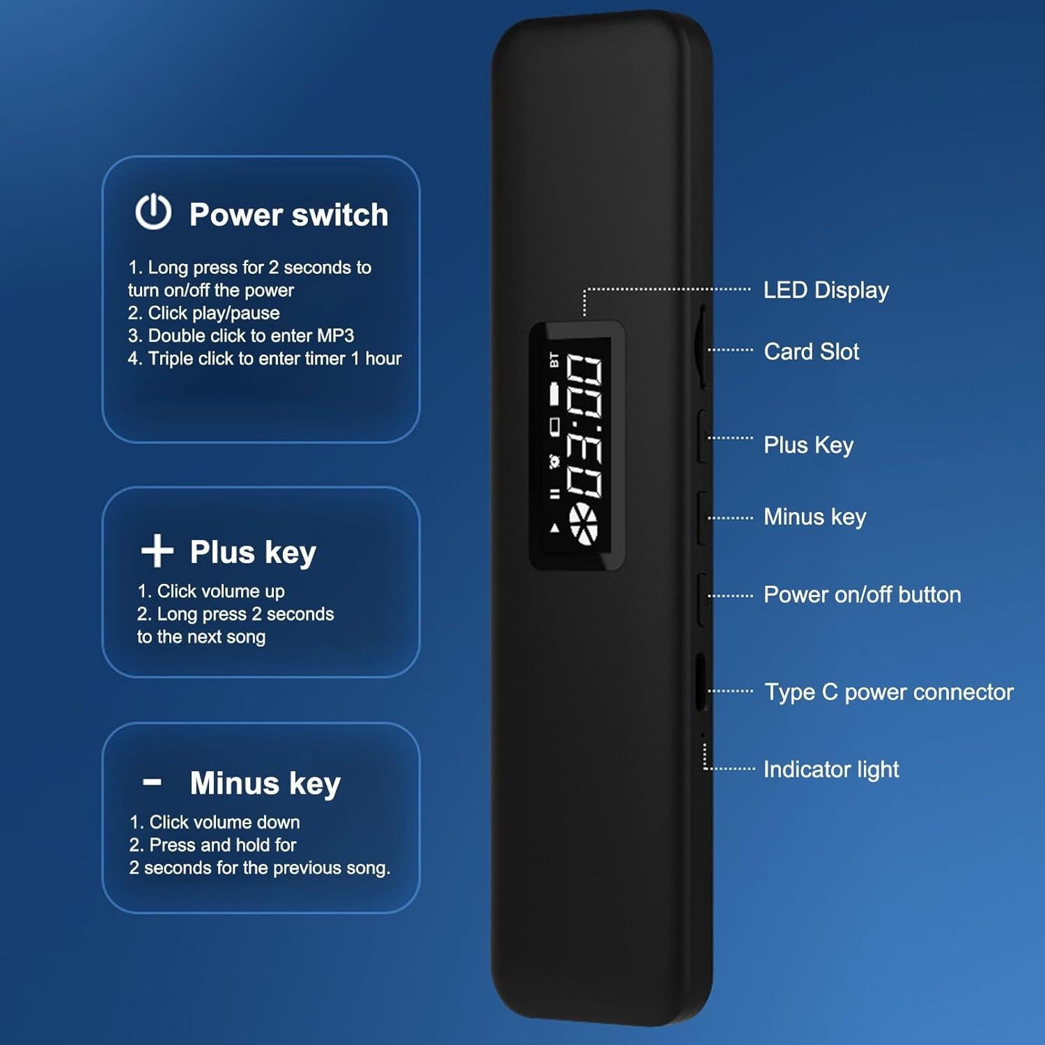 Altavoz de Almohada Bluetooth 5.3 Masyrt - Conducción Ósea, 20h Batería