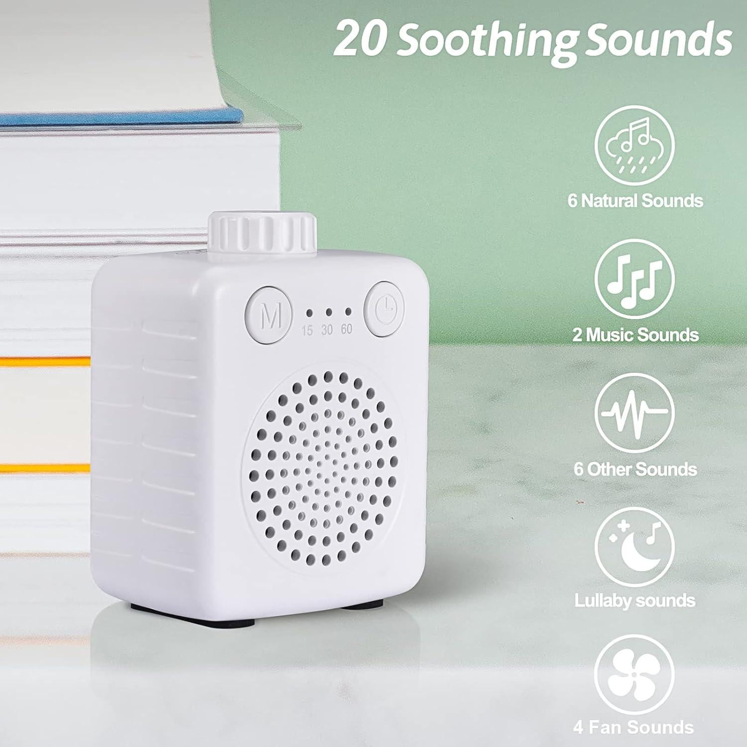 Máquina de Sonido Blanco Fansbe A3 Portátil 20 Sonidos