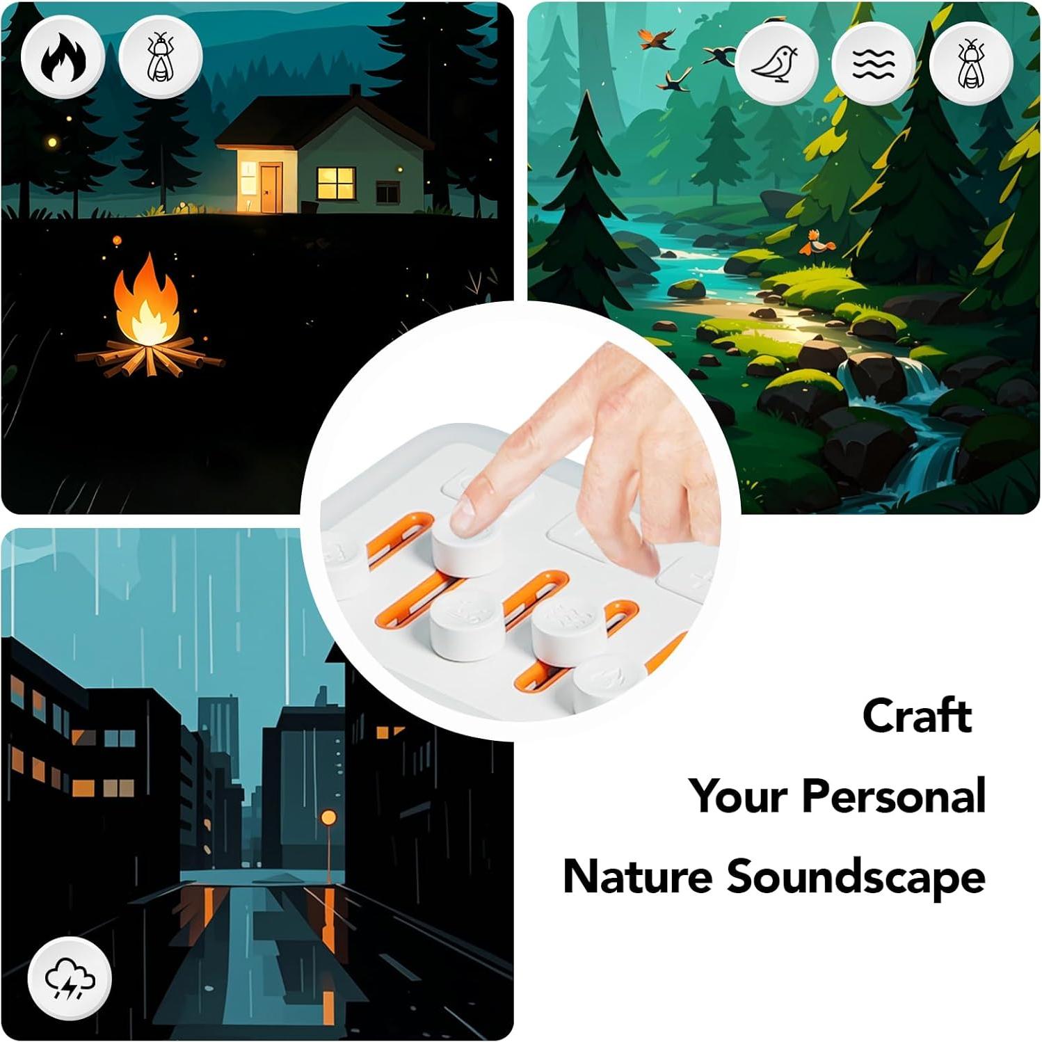 TAKOO Máquina de Sonido de Sueño 3-en-1 con Luz Nocturna