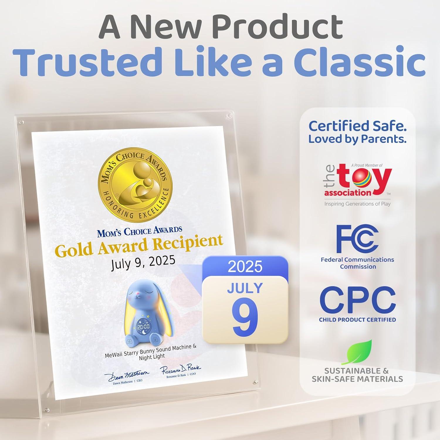 Máquina de Sonido Blanco MeWaii para Bebés con Luz Nocturna