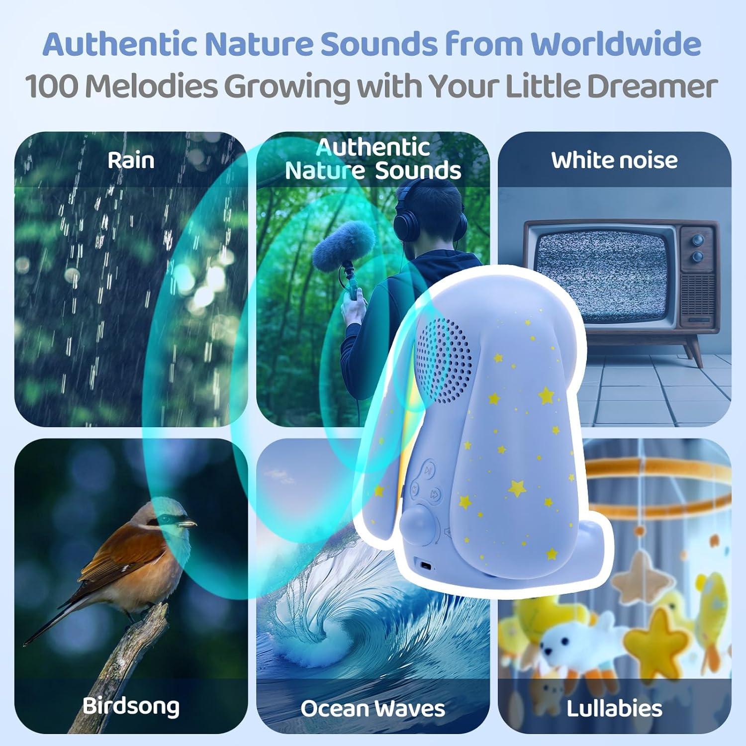 Máquina de Sonido Blanco MeWaii para Bebés con Luz Nocturna