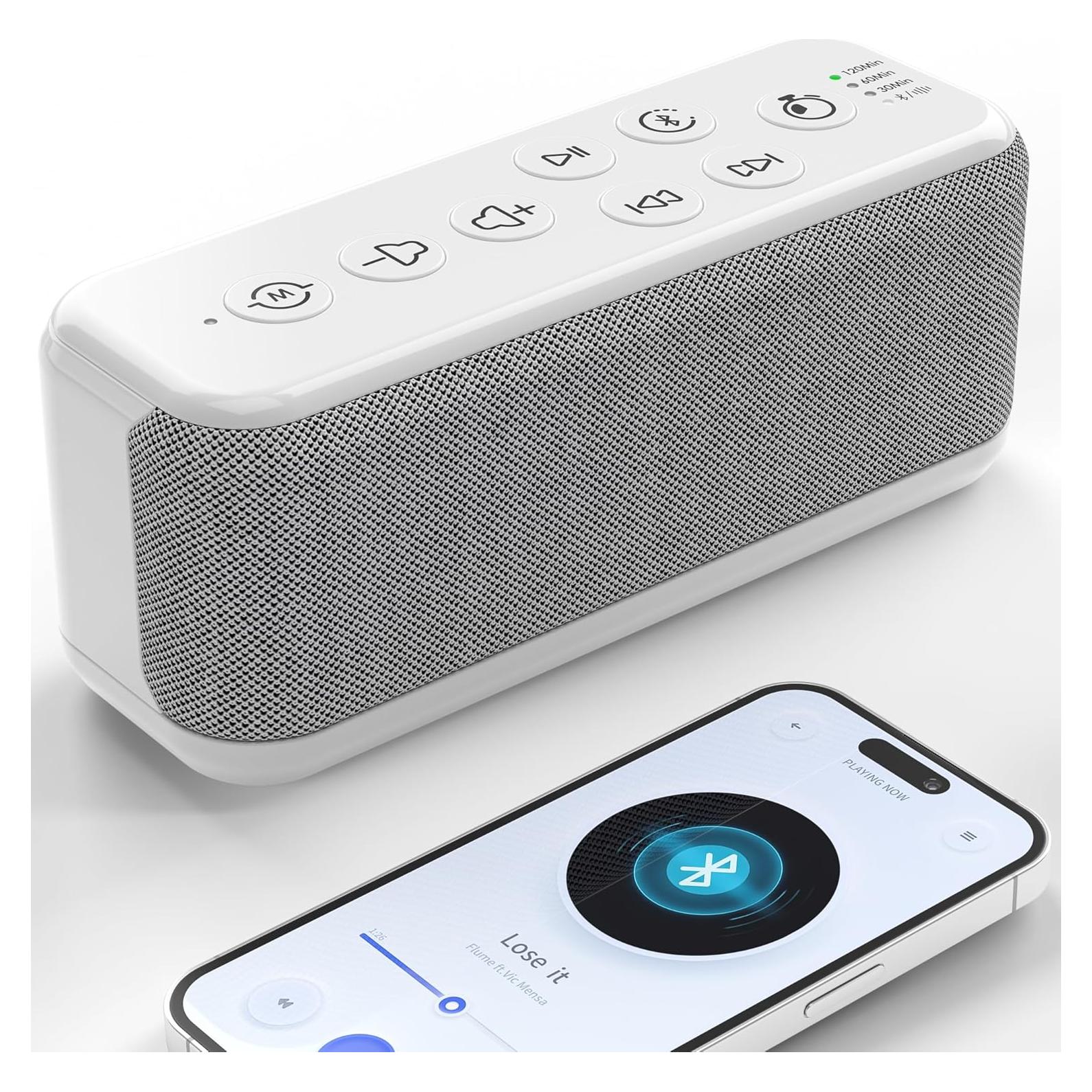 Máquina de Sonido Blanco PPLEE CR1016L con Bluetooth y Batería 3000mAh