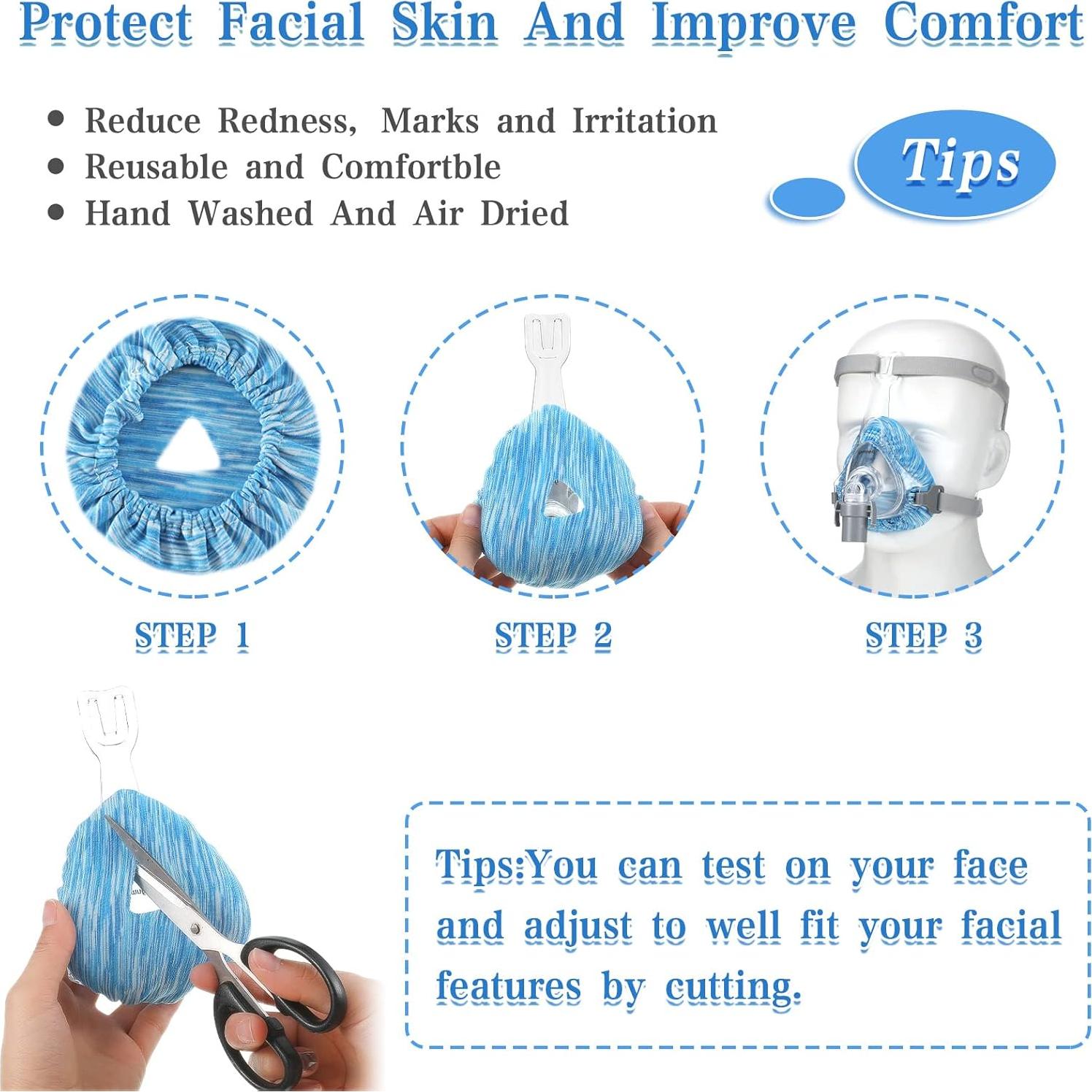 Forros de Máscara CPAP Tudomro - 6 Paquetes Suaves y Reutilizables