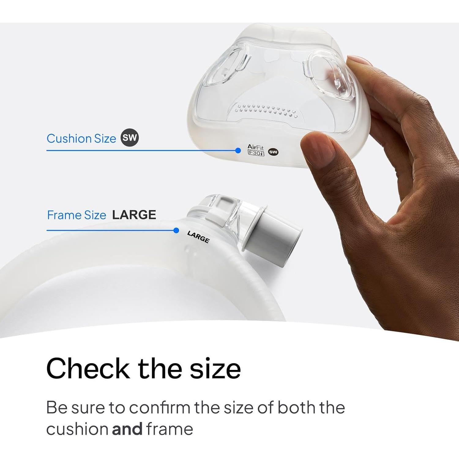 Sistema de Marco CPAP ResMed AirFit F30i - Grande - Sin Arnés