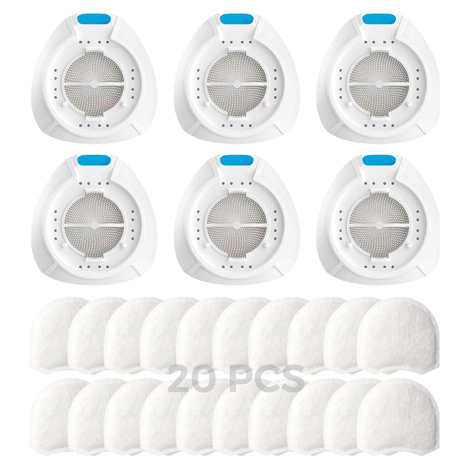 Filtros HME Yosopherier para CPAP AirMini y máscara F20 - 6 cartuchos y 20 filtros
