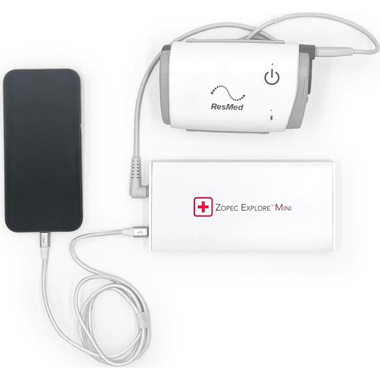 Batería de Respaldo Zopec Explore Mini CPAP - 0.45 kg - Carga Rápida