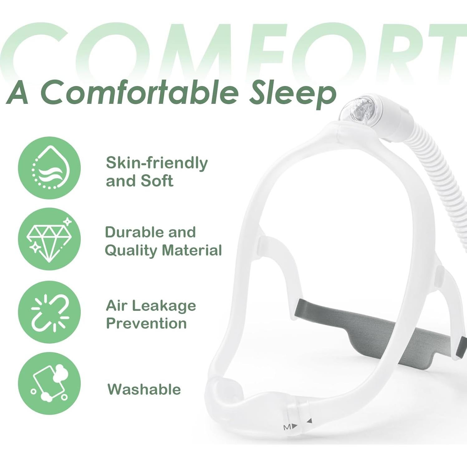 Cabezal CPAP Ajustable JFHNMLW para Airfit N30i/P30i - Gel Transpirable