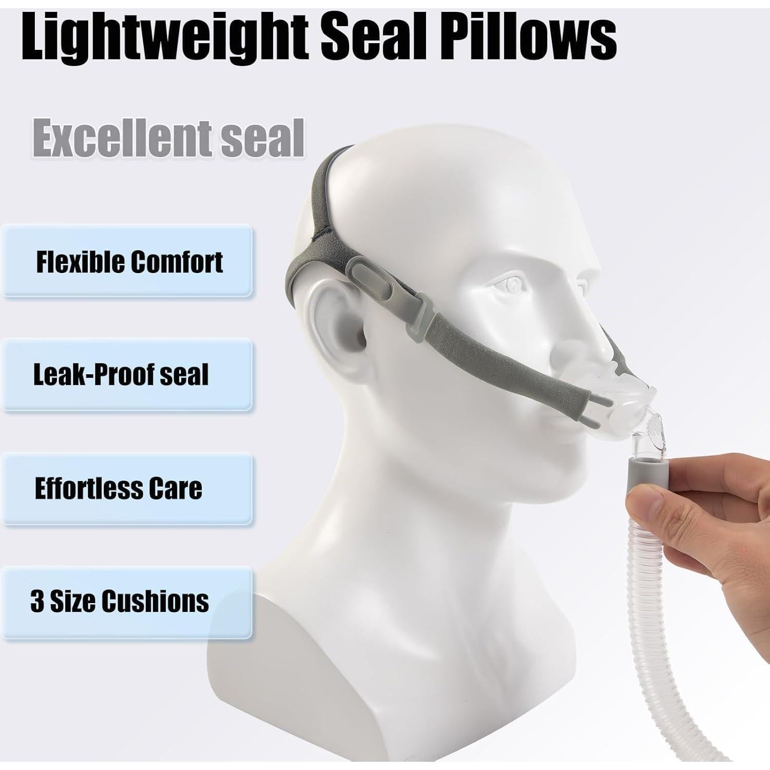 Kit de Reemplazo Nasal GDWELL con 3 Almohadillas S, M, L